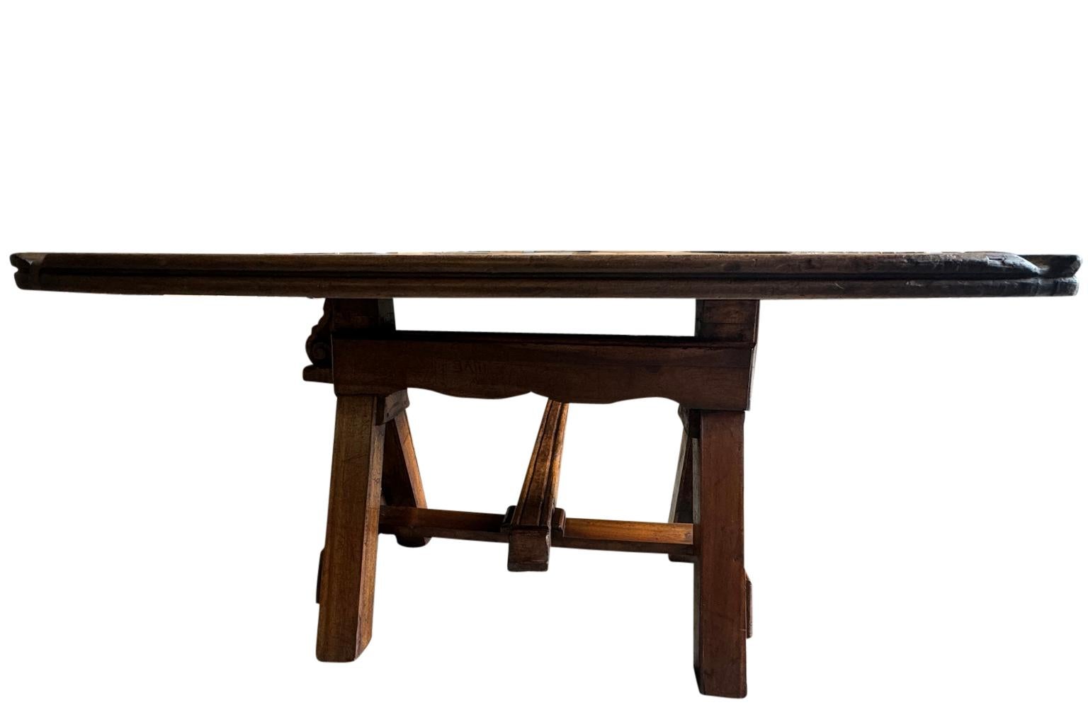 Monumentale Table De Travaille del XVII secolo italiano - Tavolo da lavoro In condizioni buone in vendita a Round Top, TX