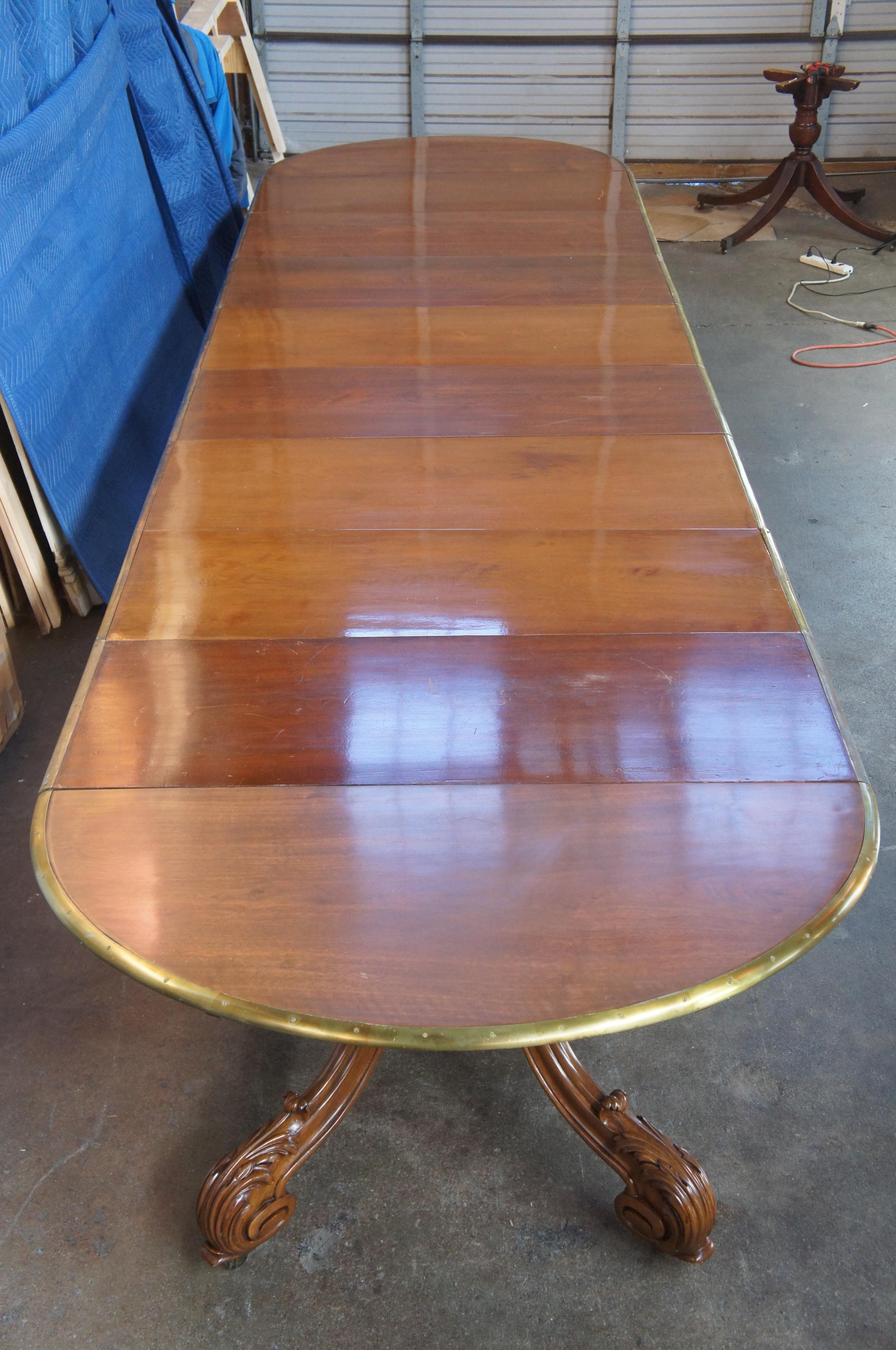 Monumental Victorian Walnut Extendable Boardroom Conference Dining Table For Sale 2