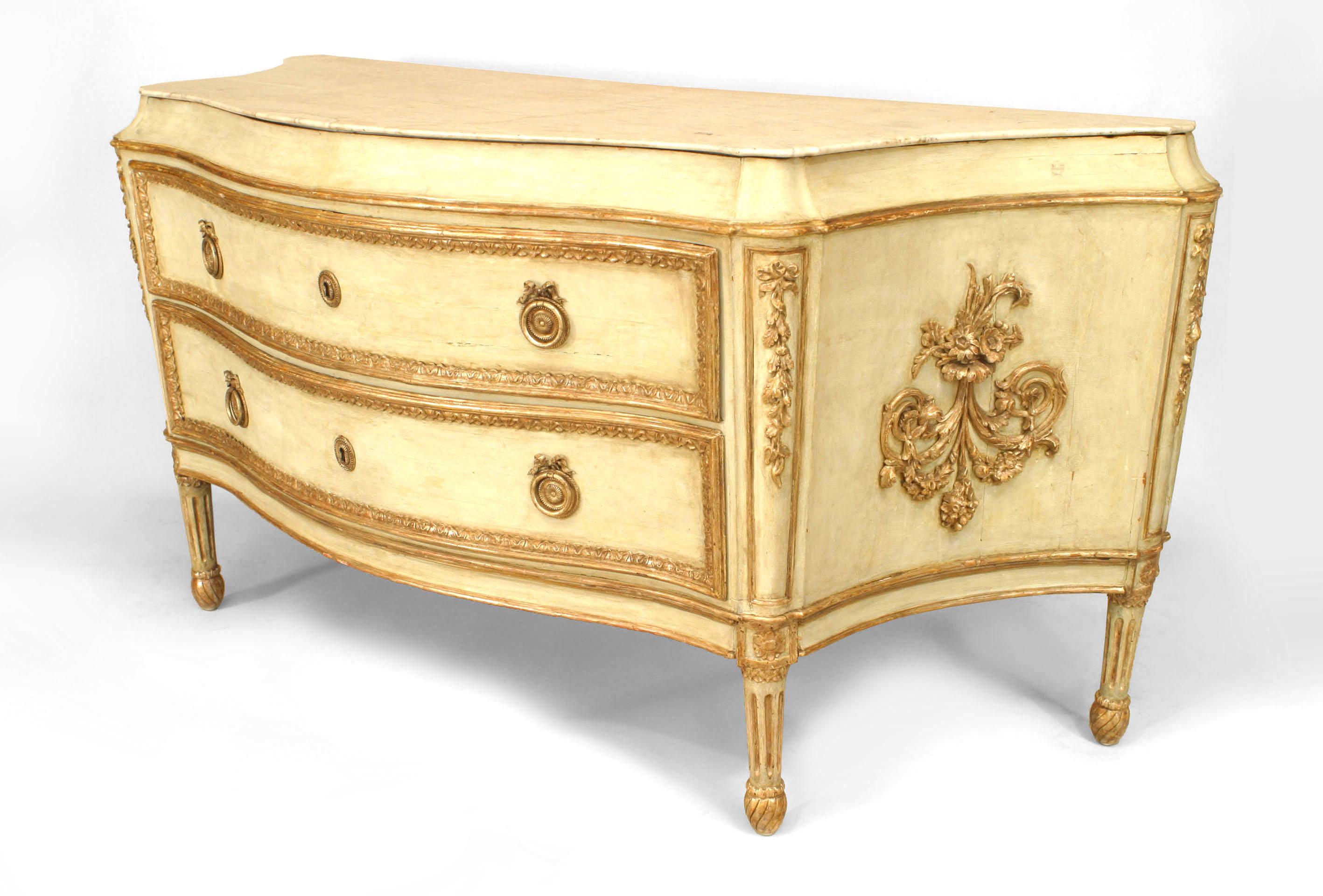 Rococo Italian Neo-Classic Ivory Commode For Sale