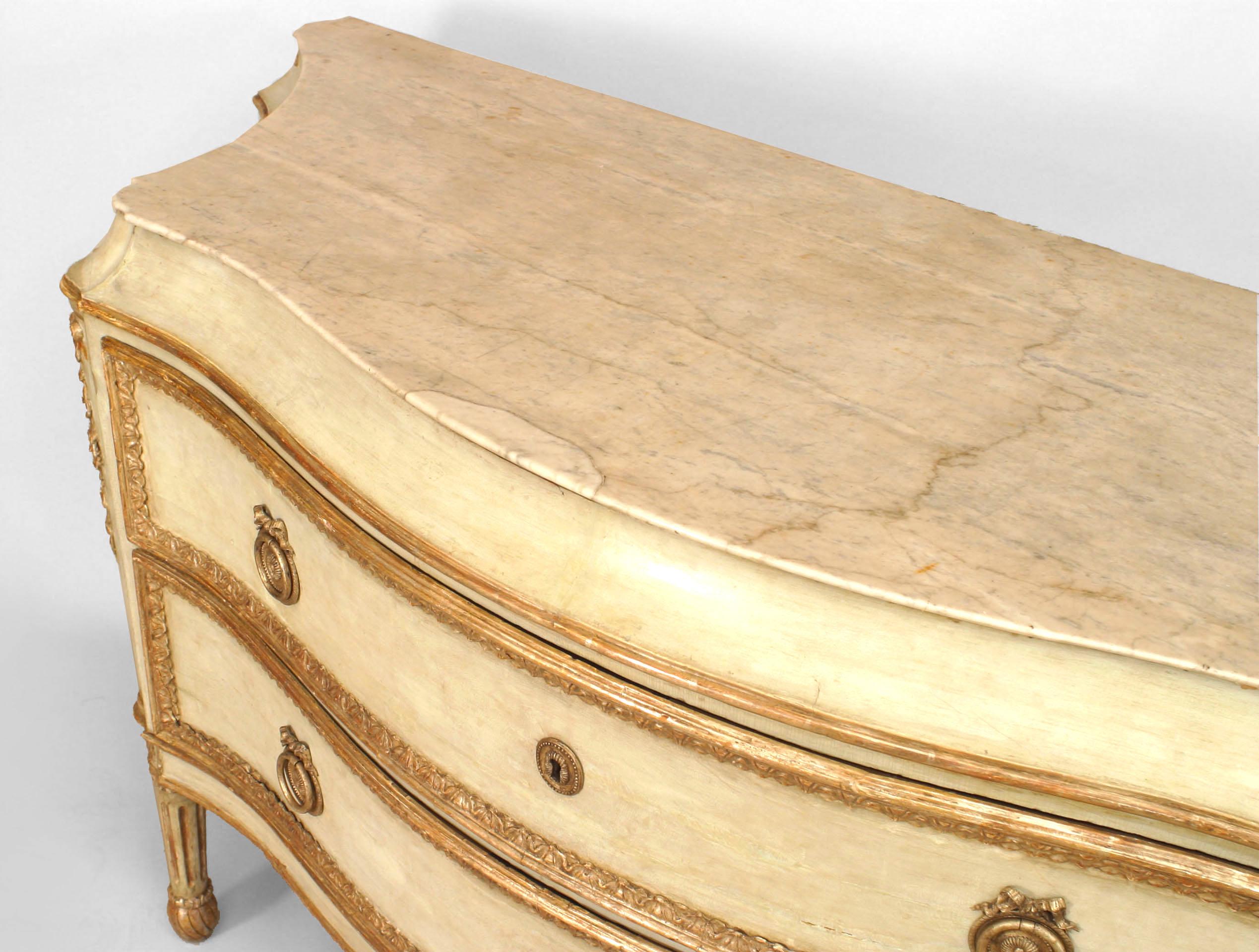 Gilt Italian Neo-Classic Ivory Commode For Sale