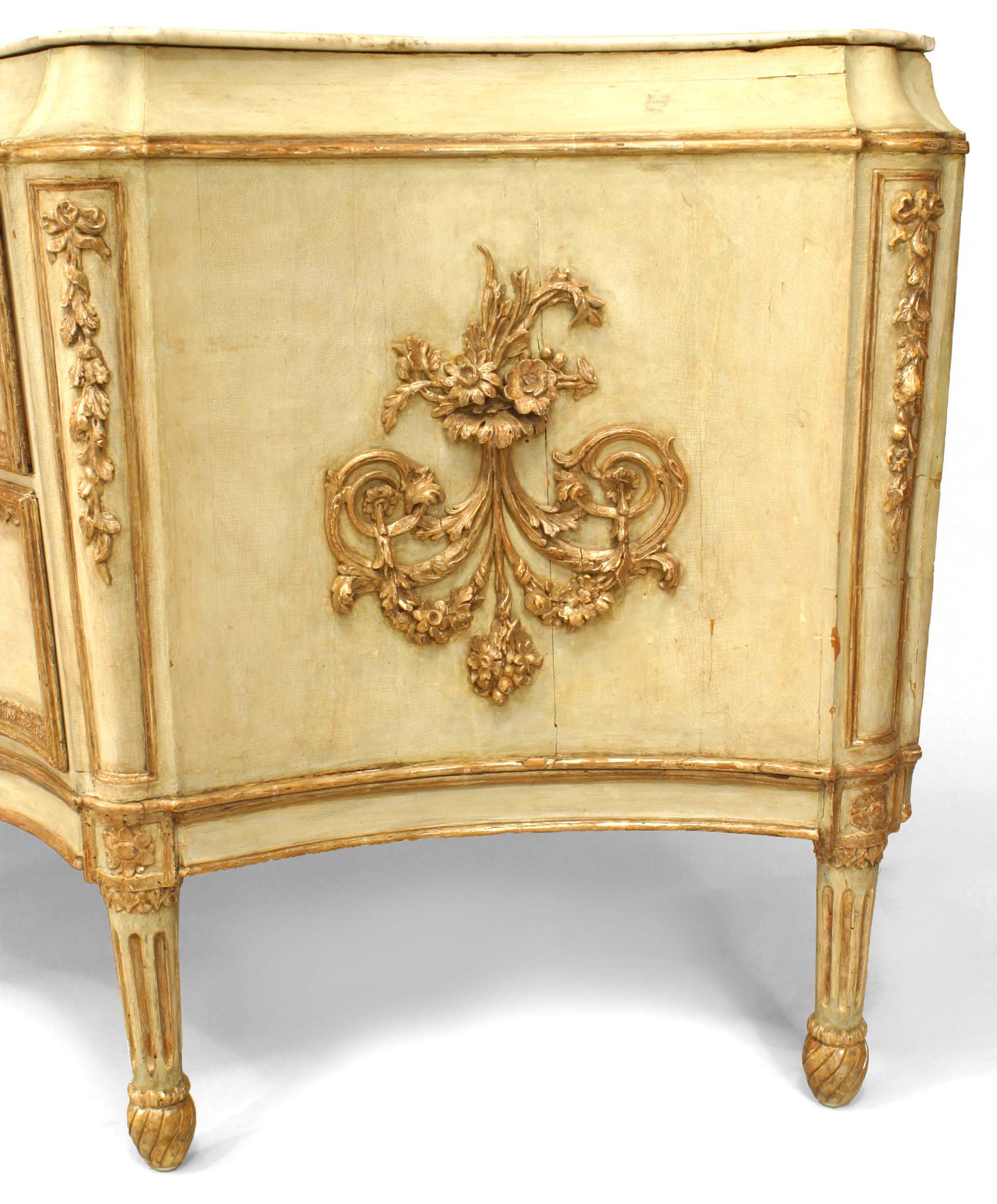 Paint Italian Neo-Classic Ivory Commode For Sale
