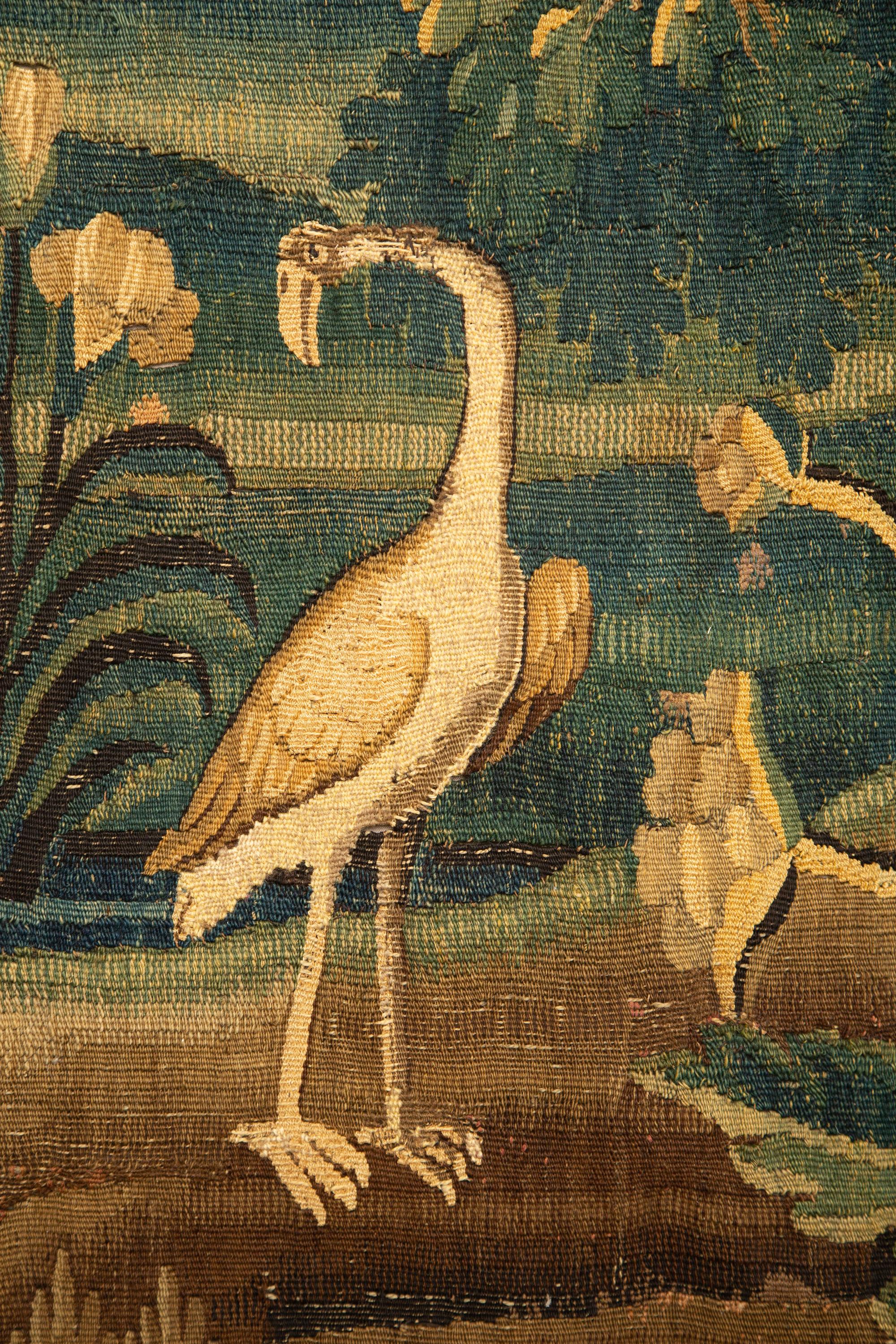 18th Century and Earlier Monumental 18th Century Flemish Verdure Tapestry