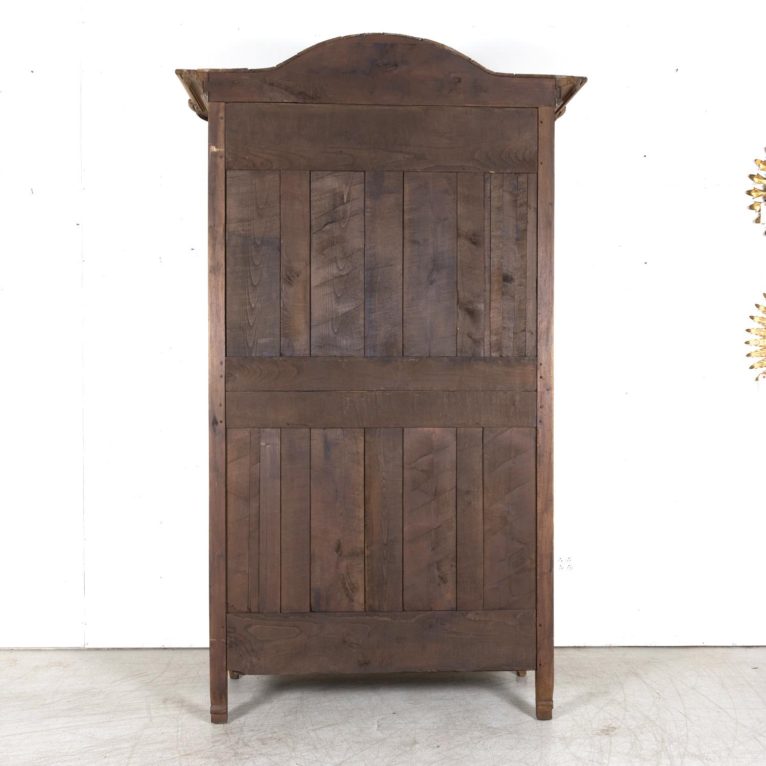 Monumental 18th Century French Louis XV Period Bleached Walnut Lyonnaise Armoire For Sale 15