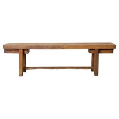 Monumental 18th Century French Oak Workbench, Primitive Console, Wabi-Sabi