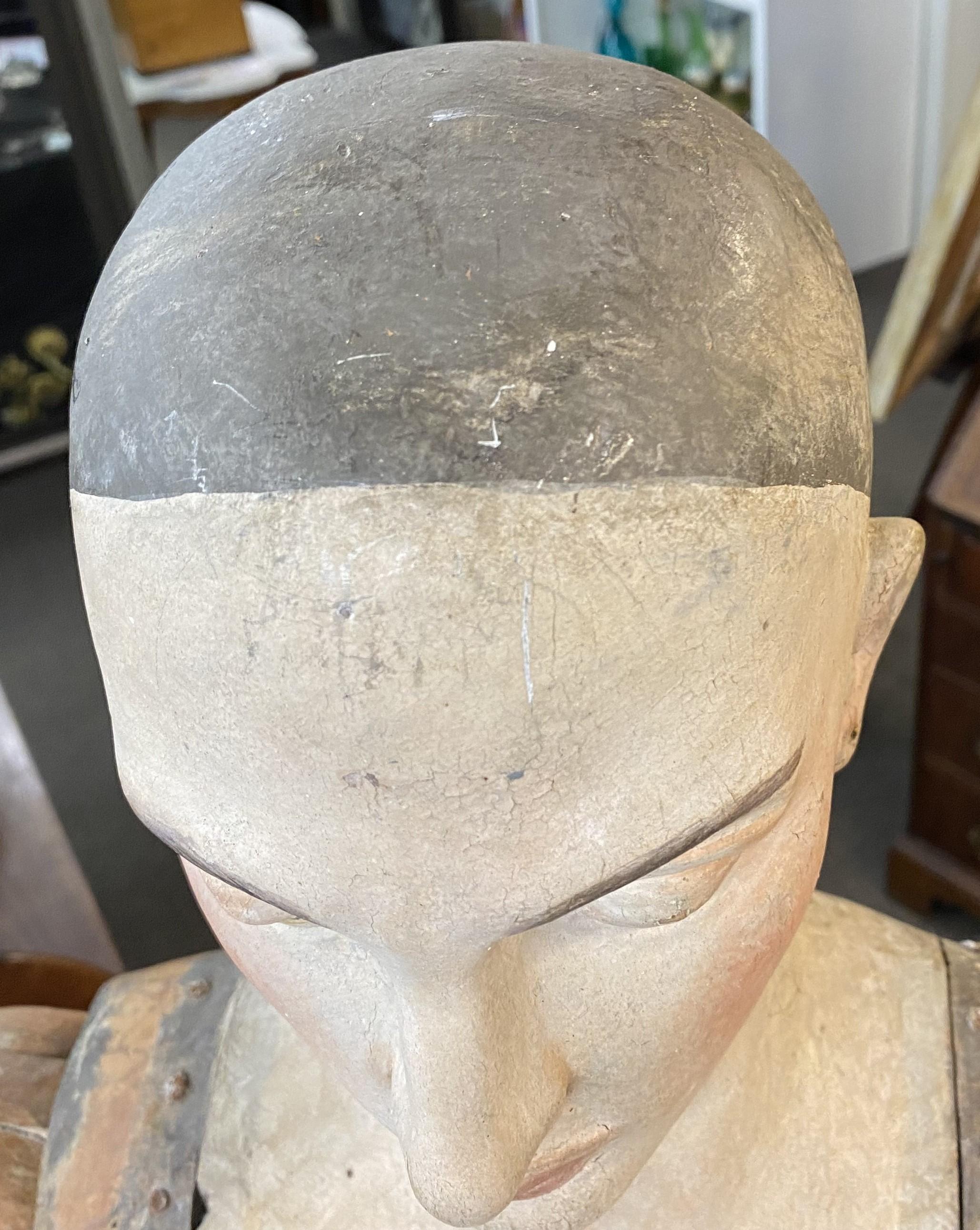 Monumental 18th Century Italian Carved Cage Doll Santos with Silvered Crown 8