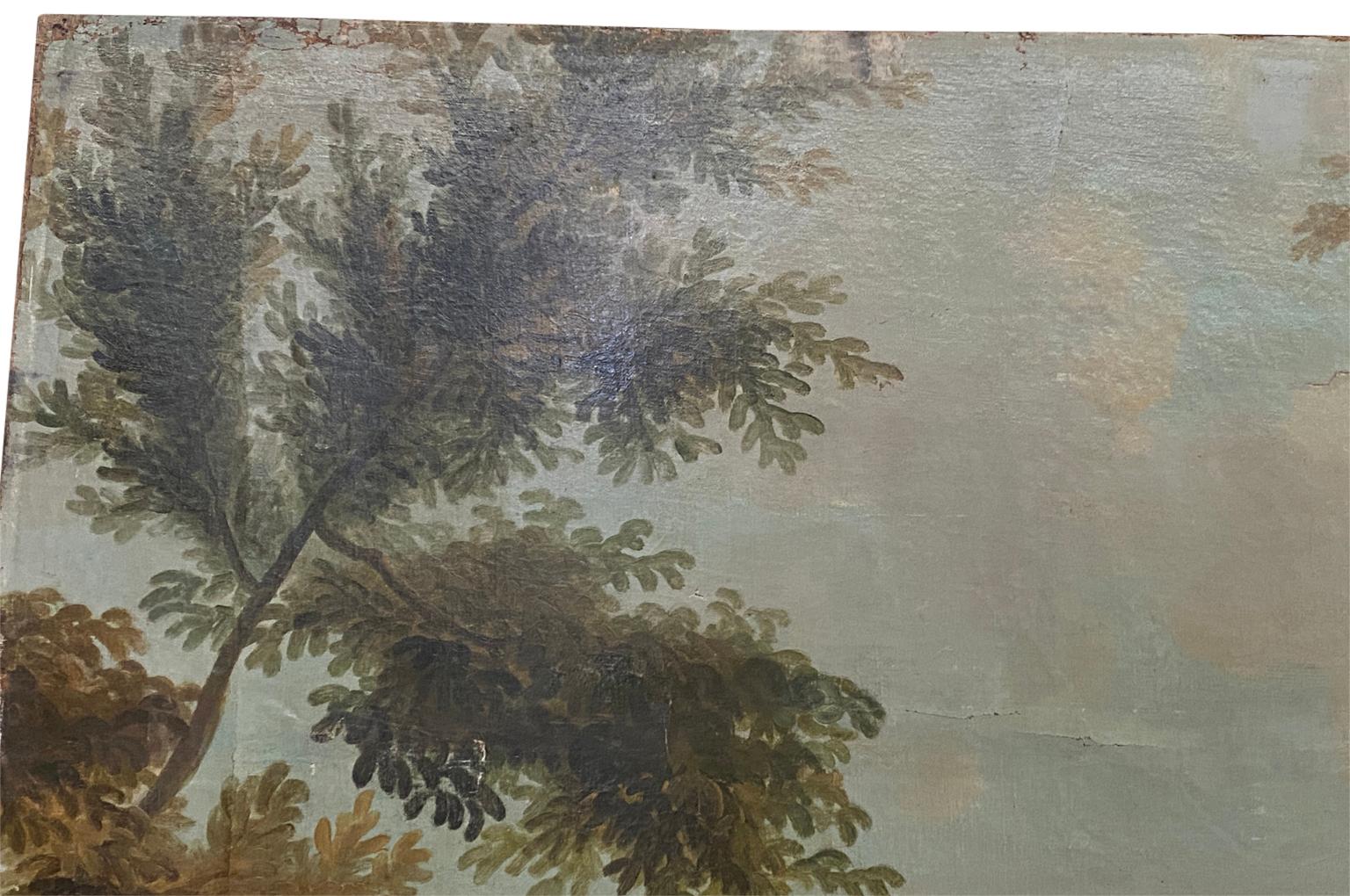 Monumental 18th Century Italian Oil Painting In Good Condition For Sale In Atlanta, GA