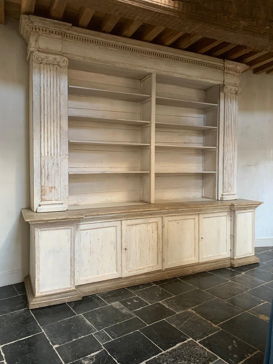 Monumental 18th Century Open Library Bookcase 7