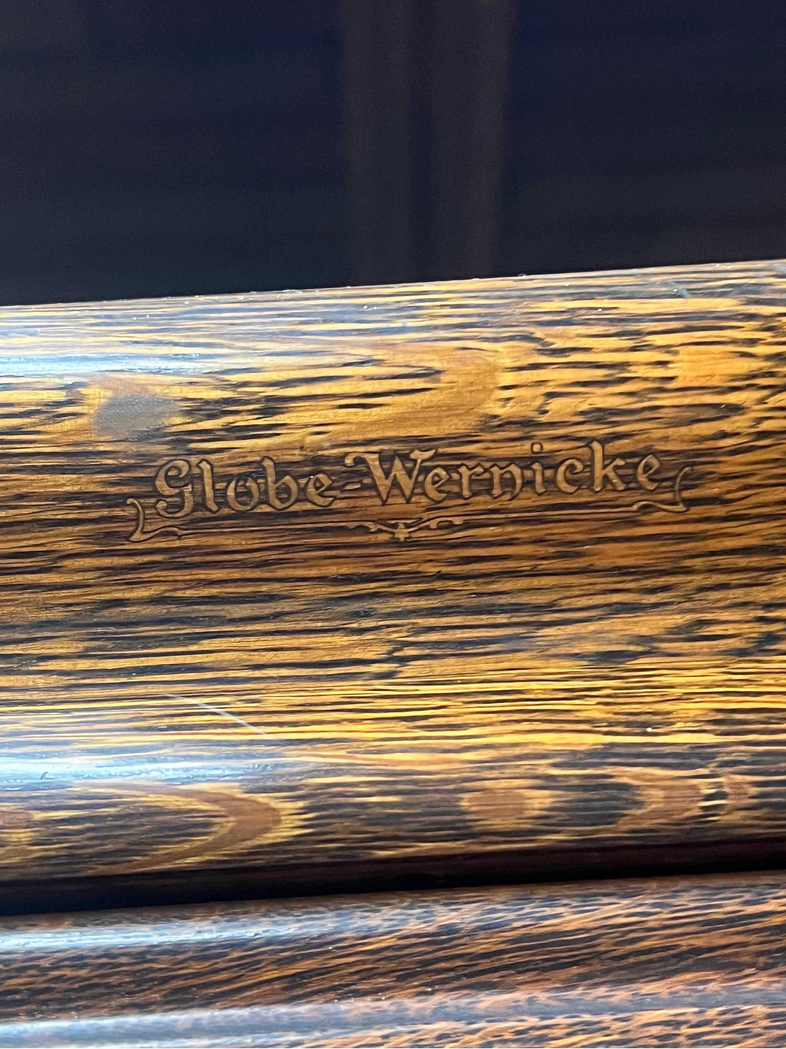 Monumentale Glove Wernicke Tiger-Eiche Barrister-Bücherregale und -Schränke, 1903 im Angebot 14
