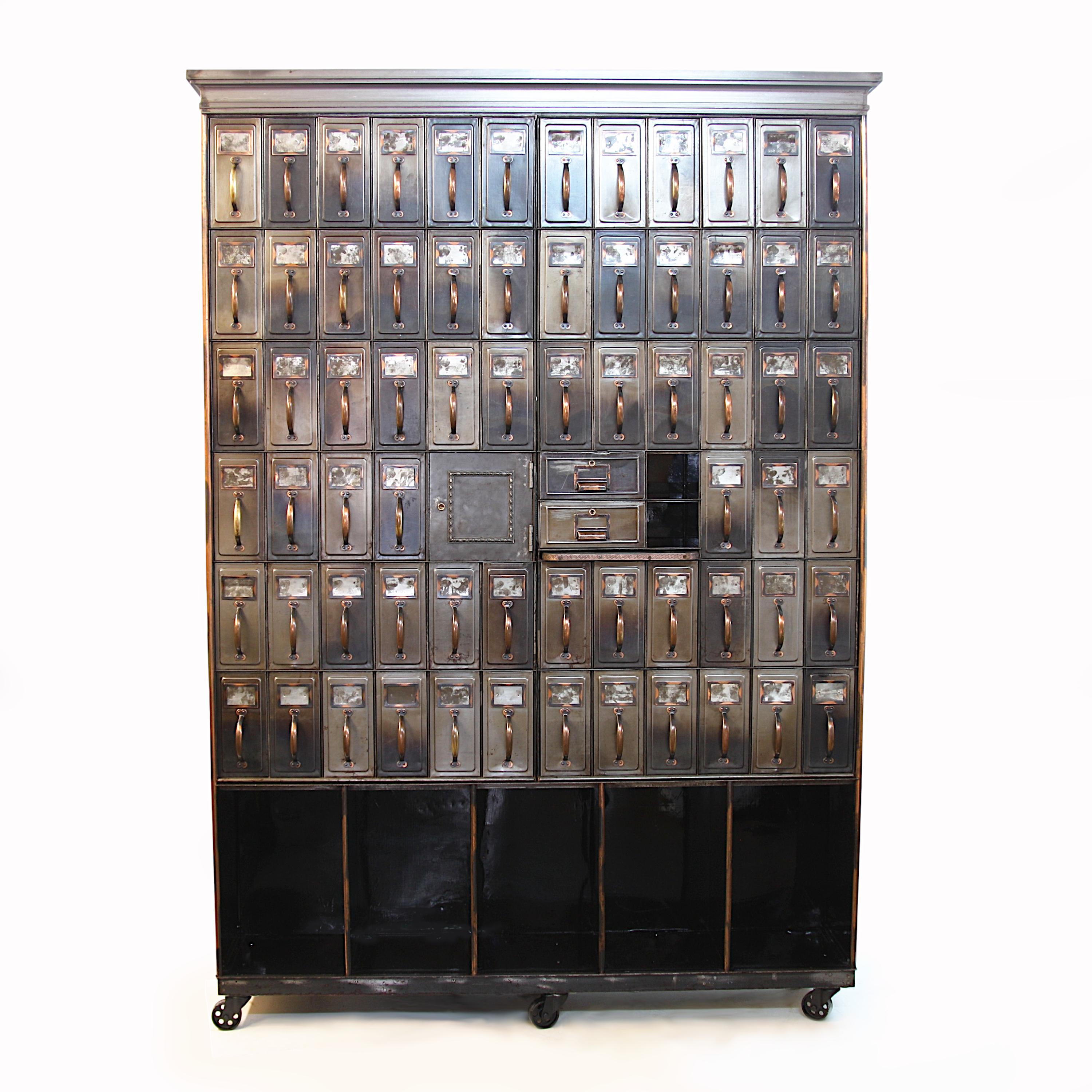 vintage industrial metal cabinet