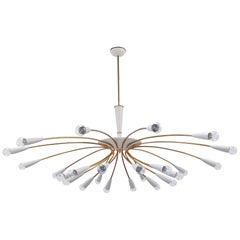 Monumental 1950s 24-Light Chandelier