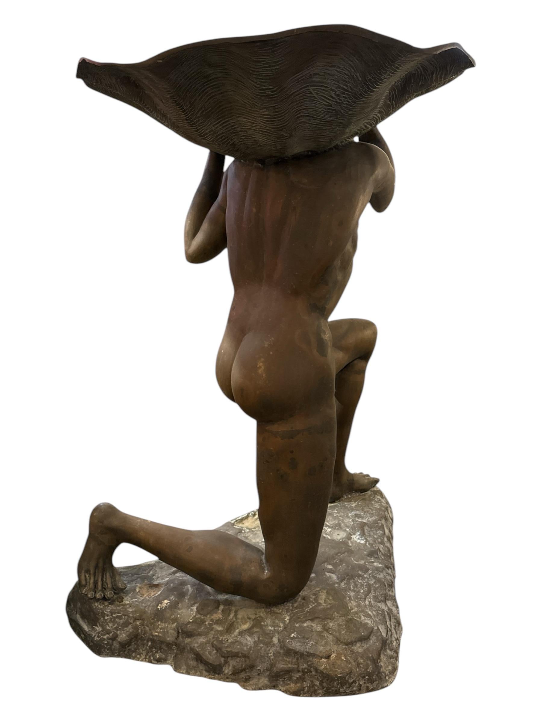 Italiano Statua monumentale di Ercole in bronzo del 1950 per fontana d'acqua in vendita