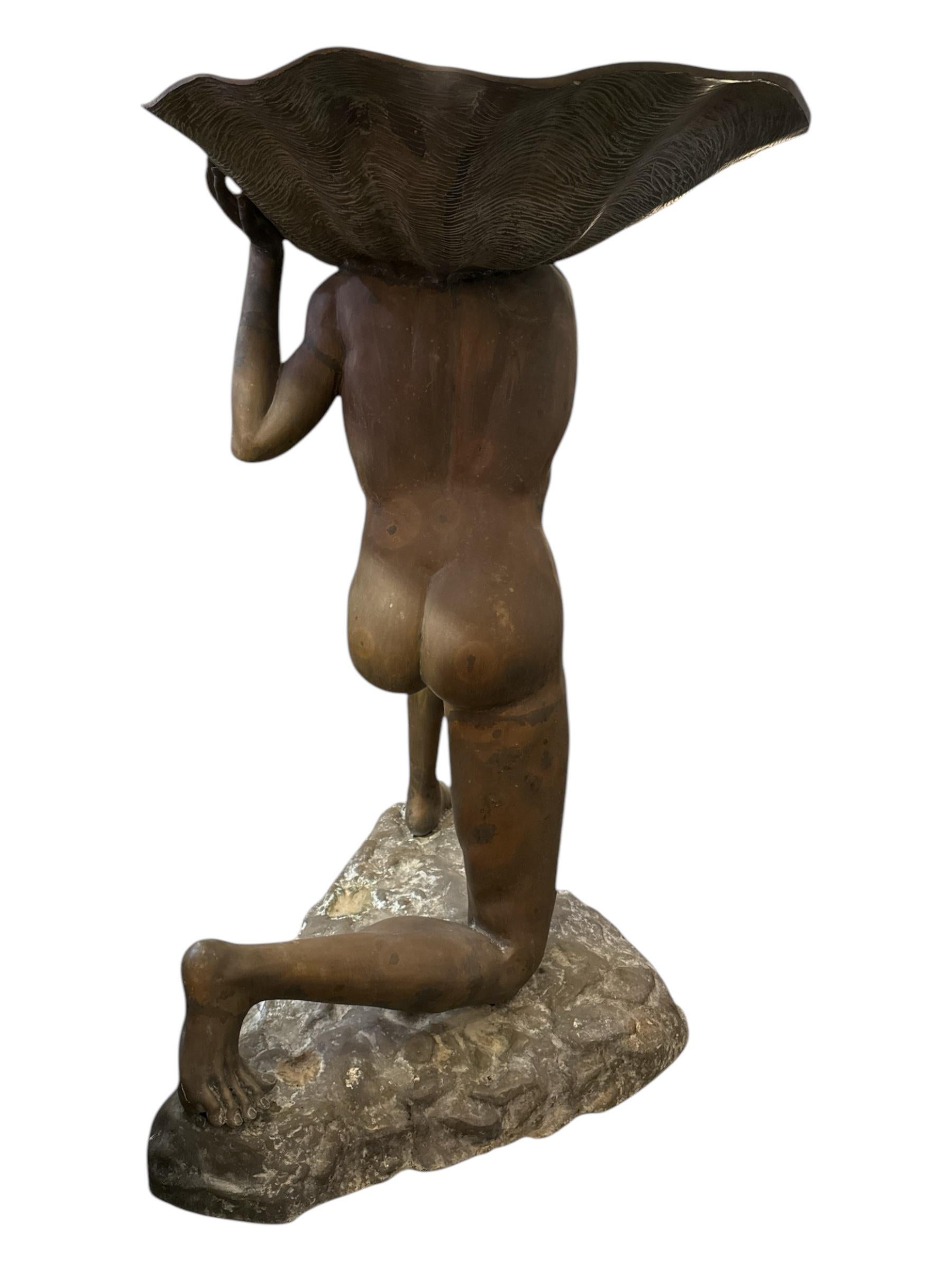 Statua monumentale di Ercole in bronzo del 1950 per fontana d'acqua In condizioni buone in vendita a Pasadena, CA