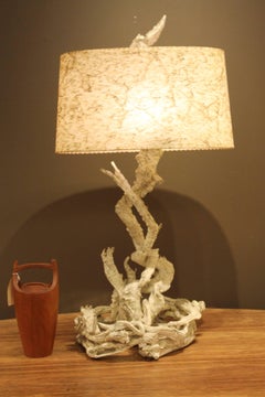 Monumental 1950s Driftwood Lamp