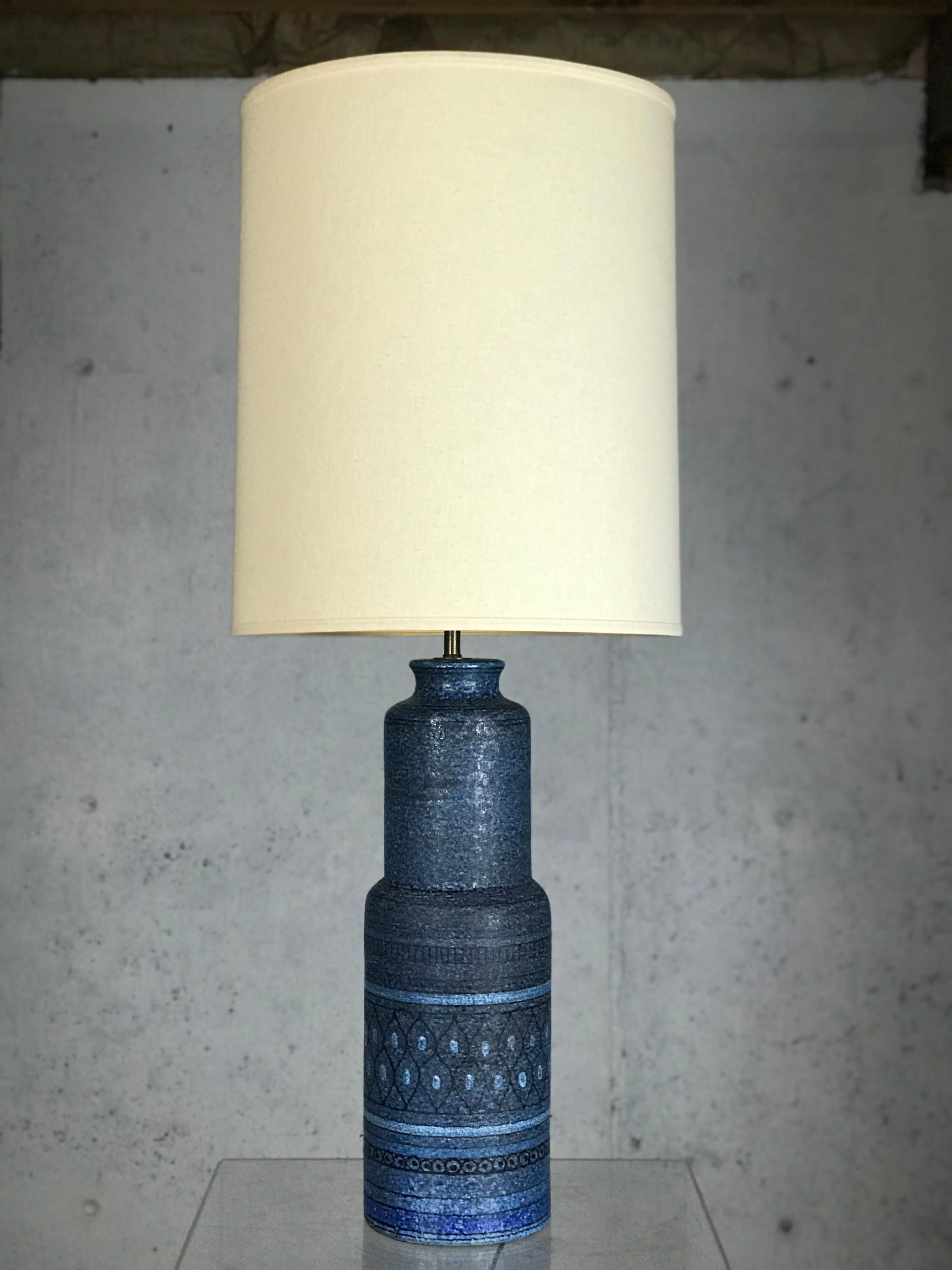 Monumental 1960s Italian Ceramic Table Lamp by Bitossi for Raymor 5