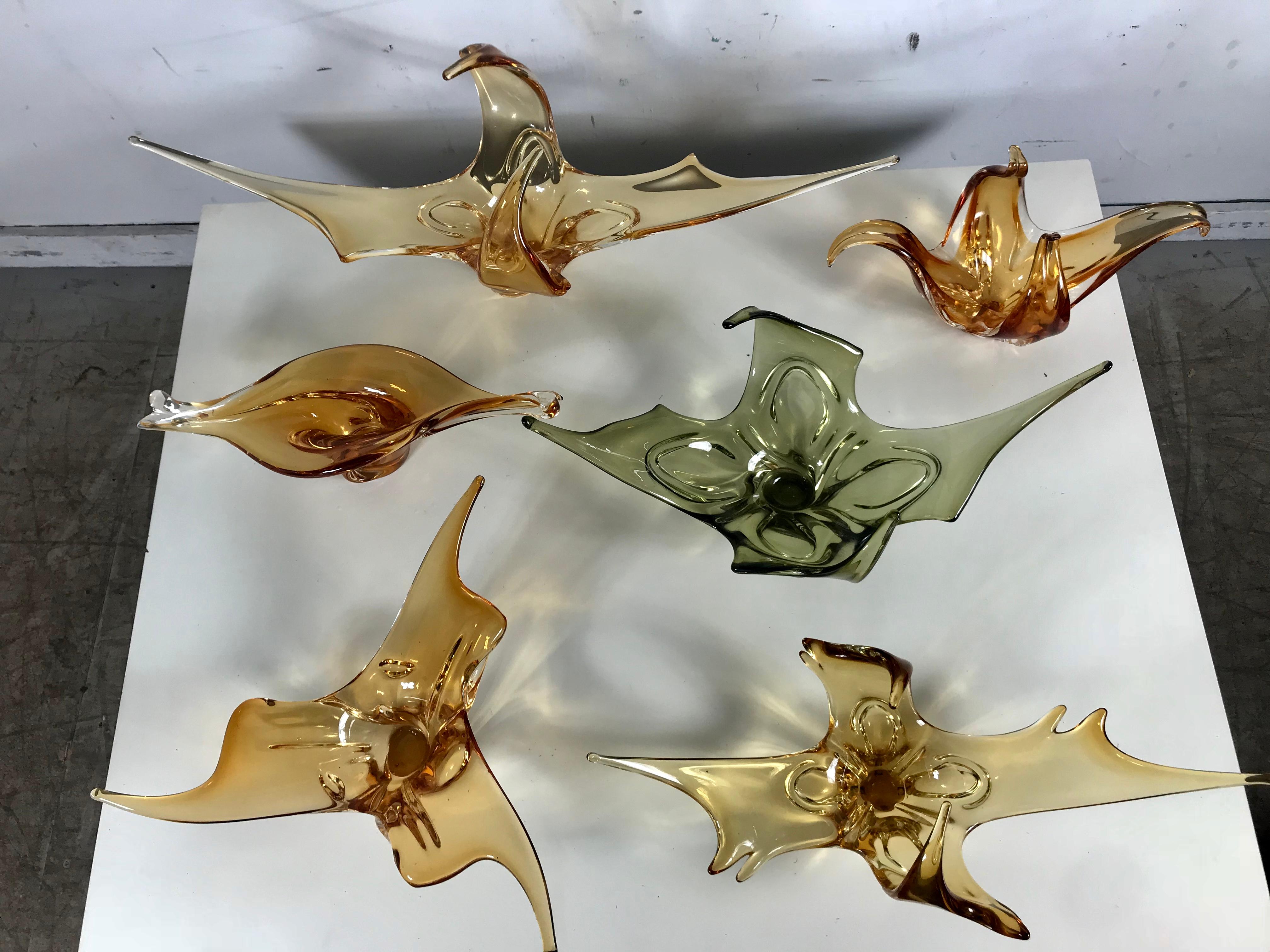 Mid-Century Modern Monumental 1960s Modernist Art Glass Collection, Chalet
