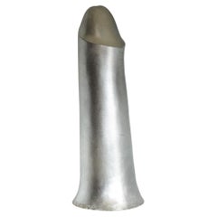 Monumental 1970s Italian Fiberglass Male Anatomy Sculpture With Metallic Finish