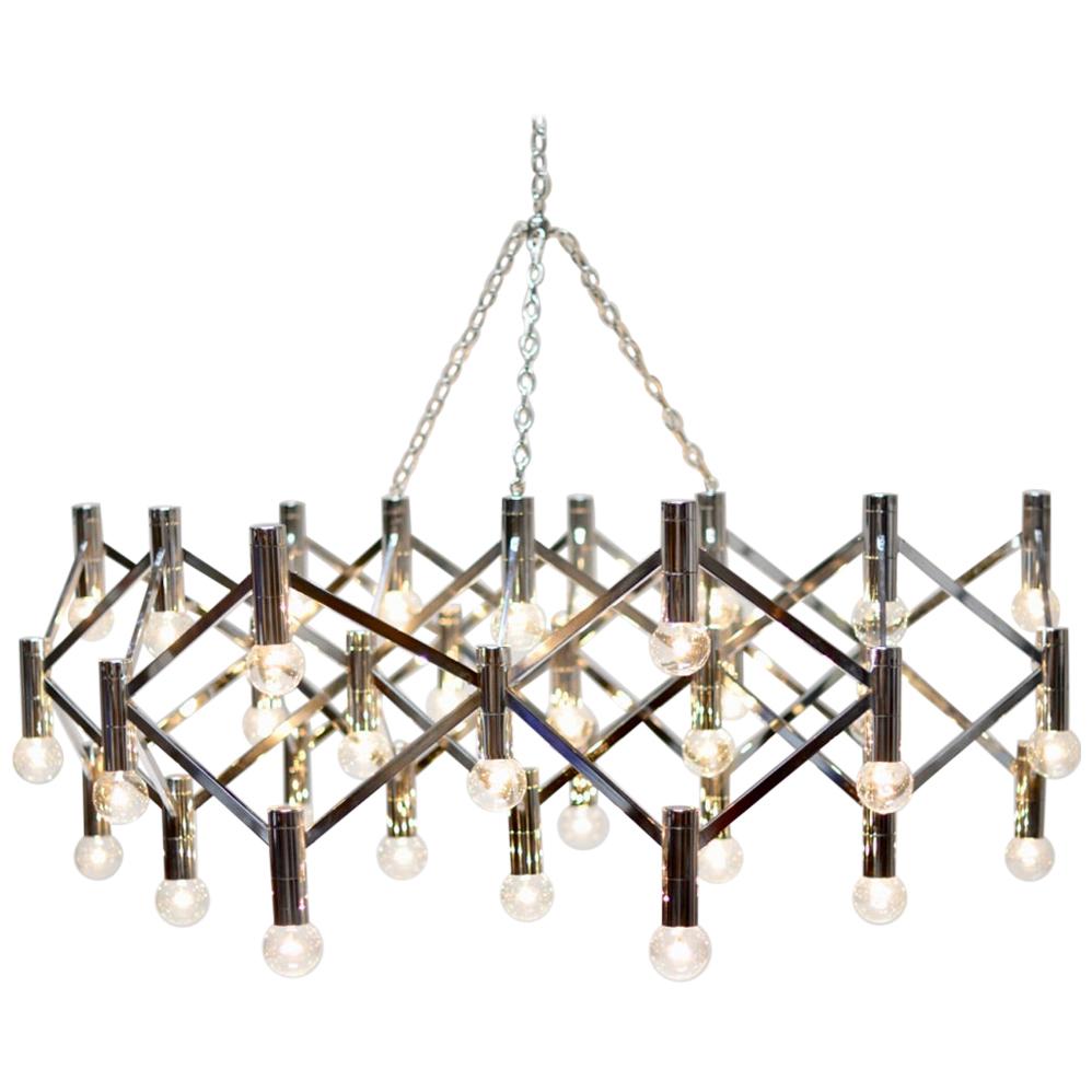 Monumental 1970s Italian Modern Chandelier