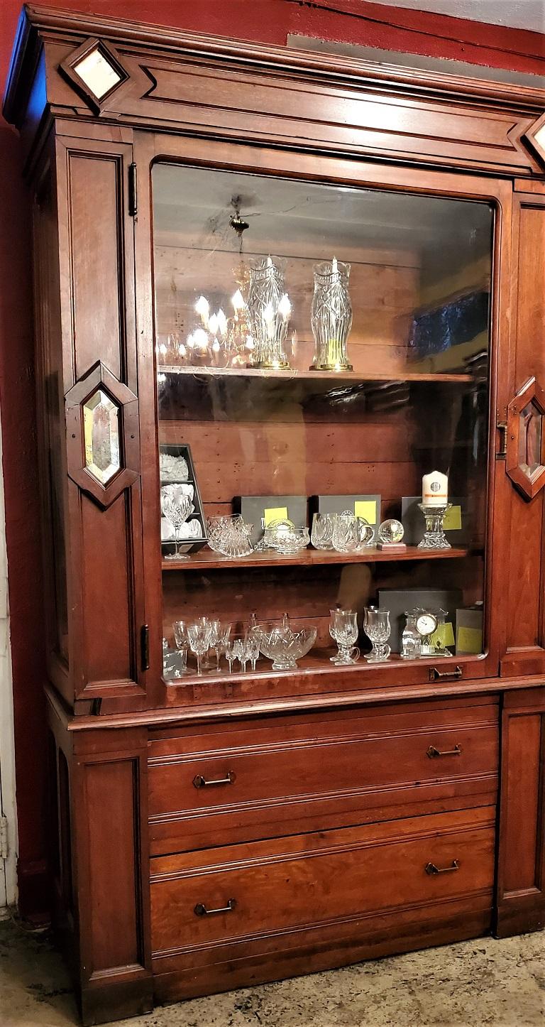 American Monumental 19th Century Masonic Display Cabinet from South Dakota
