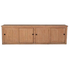 Monumental 19th C English Country House Pine Dresser Base