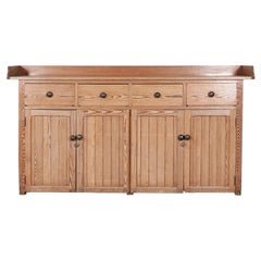 Monumentale 19. Jahrhundert Englisch Kiefer Dresser Base