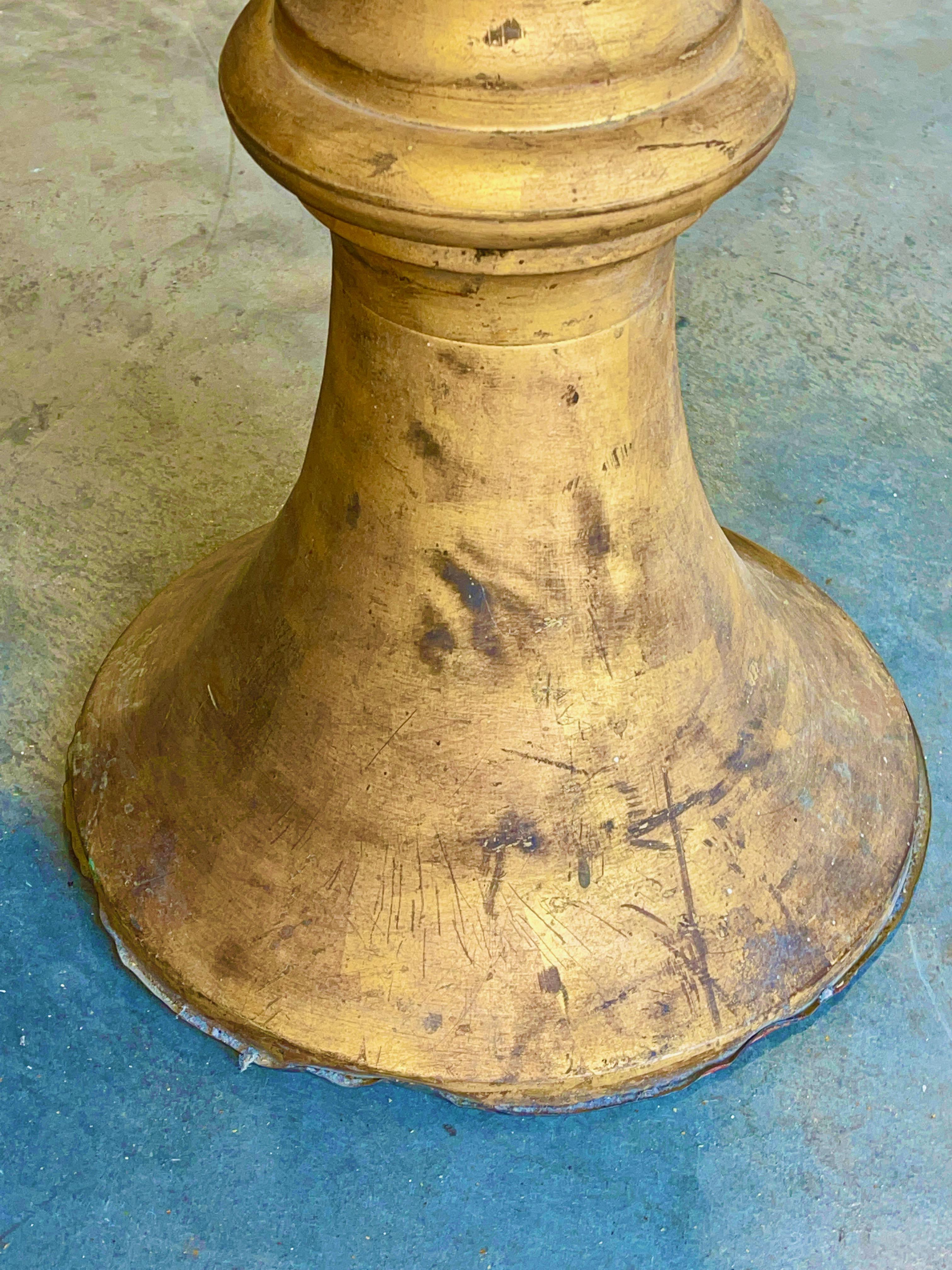 Monumental 19th c Gilt Copper Spire Roof Finial In Distressed Condition For Sale In Hanover, MA