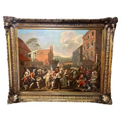 Monumental 19e siècle, « The March of the Guards to Finchley » d'après William Hogarth
