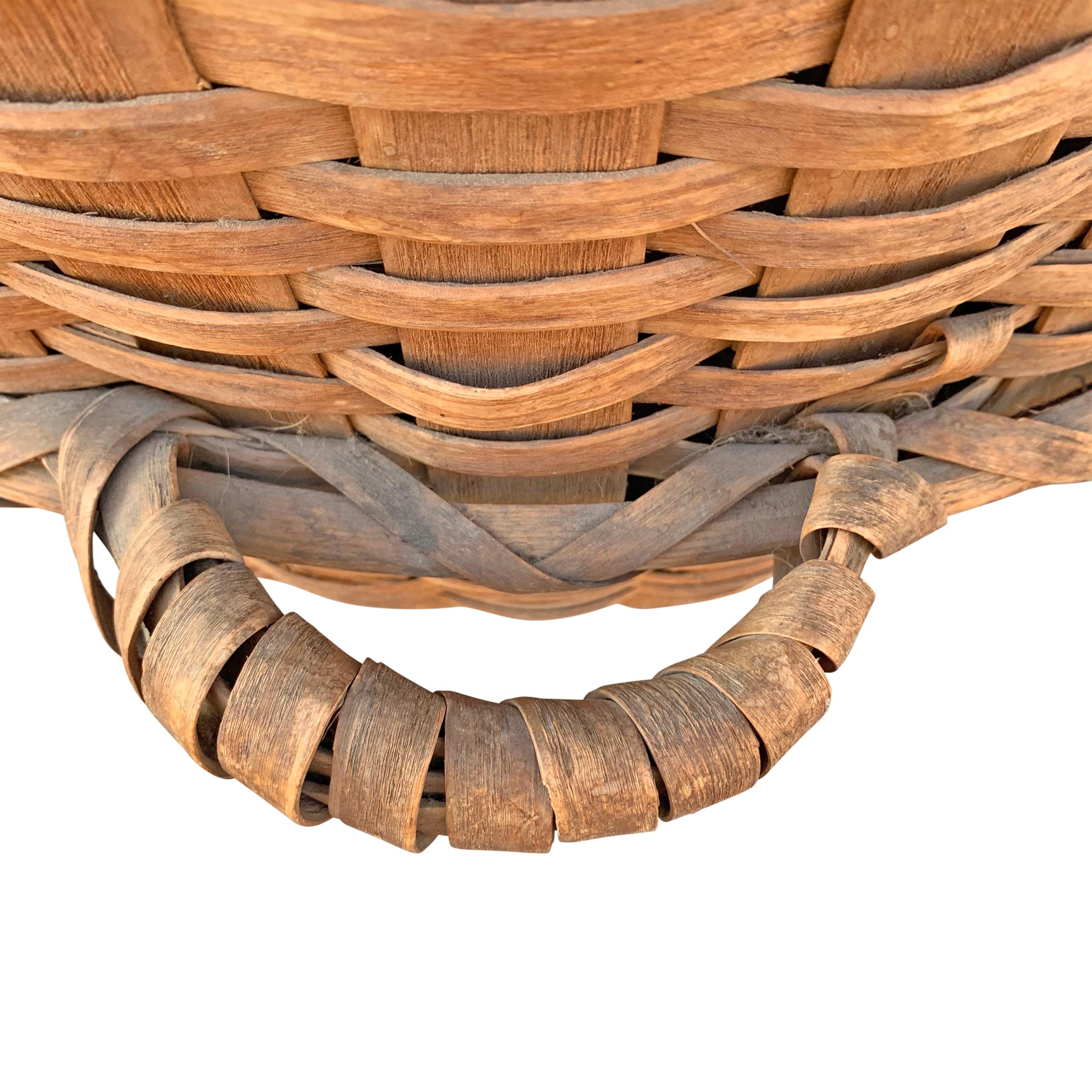 Monumental 19th Century American Feather Basket For Sale 5