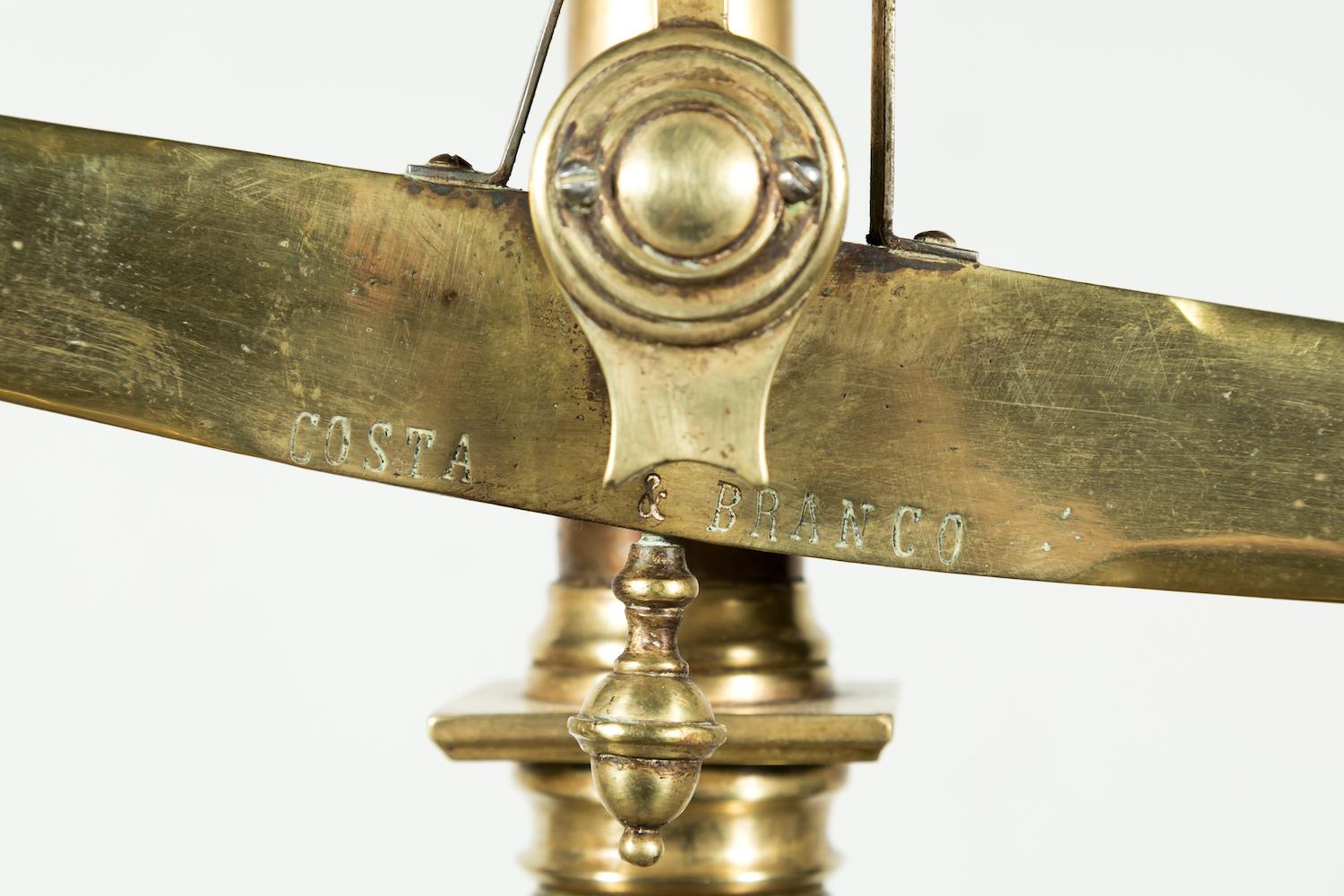 antique brass weighing scales