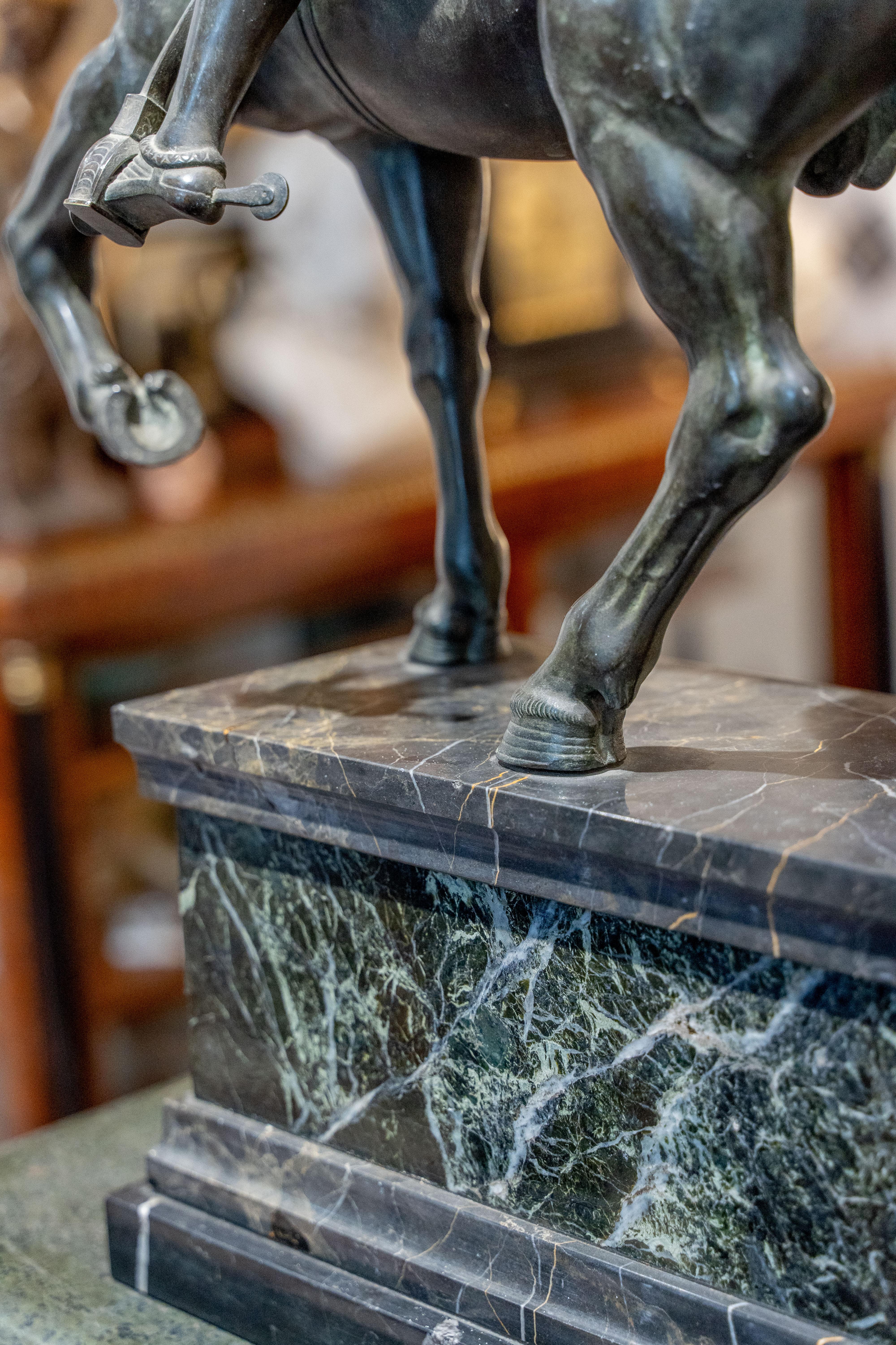 Monumental 19th Century Bronze Equestrian Statue of Bartolomeo Colleoni For Sale 2