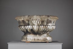 Monumental 19th Century Carved Marble Chateau Urn