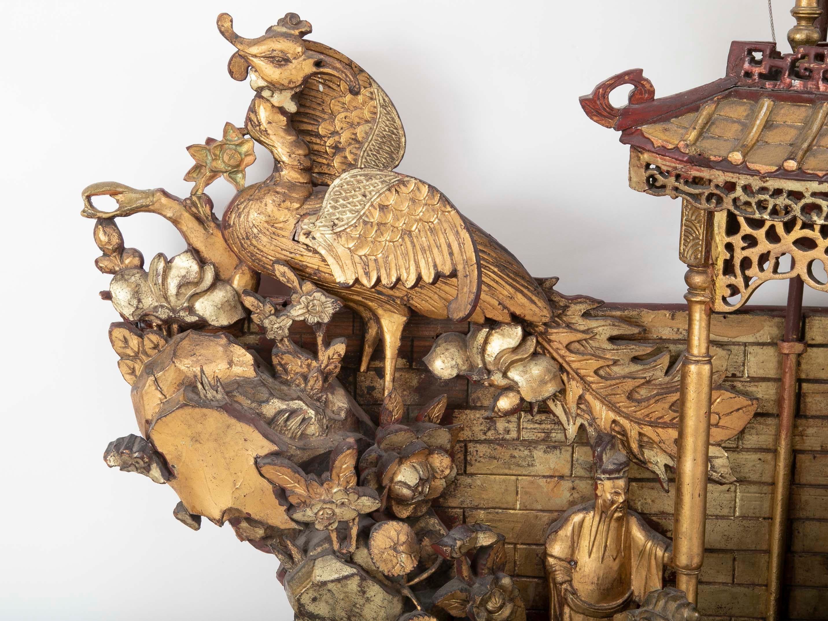 Monumental 19th Century Chinese Altar Piece 3