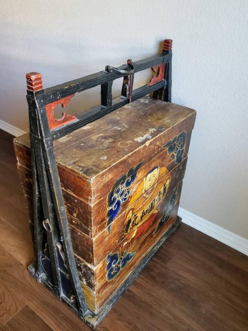 Qing Monumental 19th Century Chinese Wedding Dowry Chest For Sale