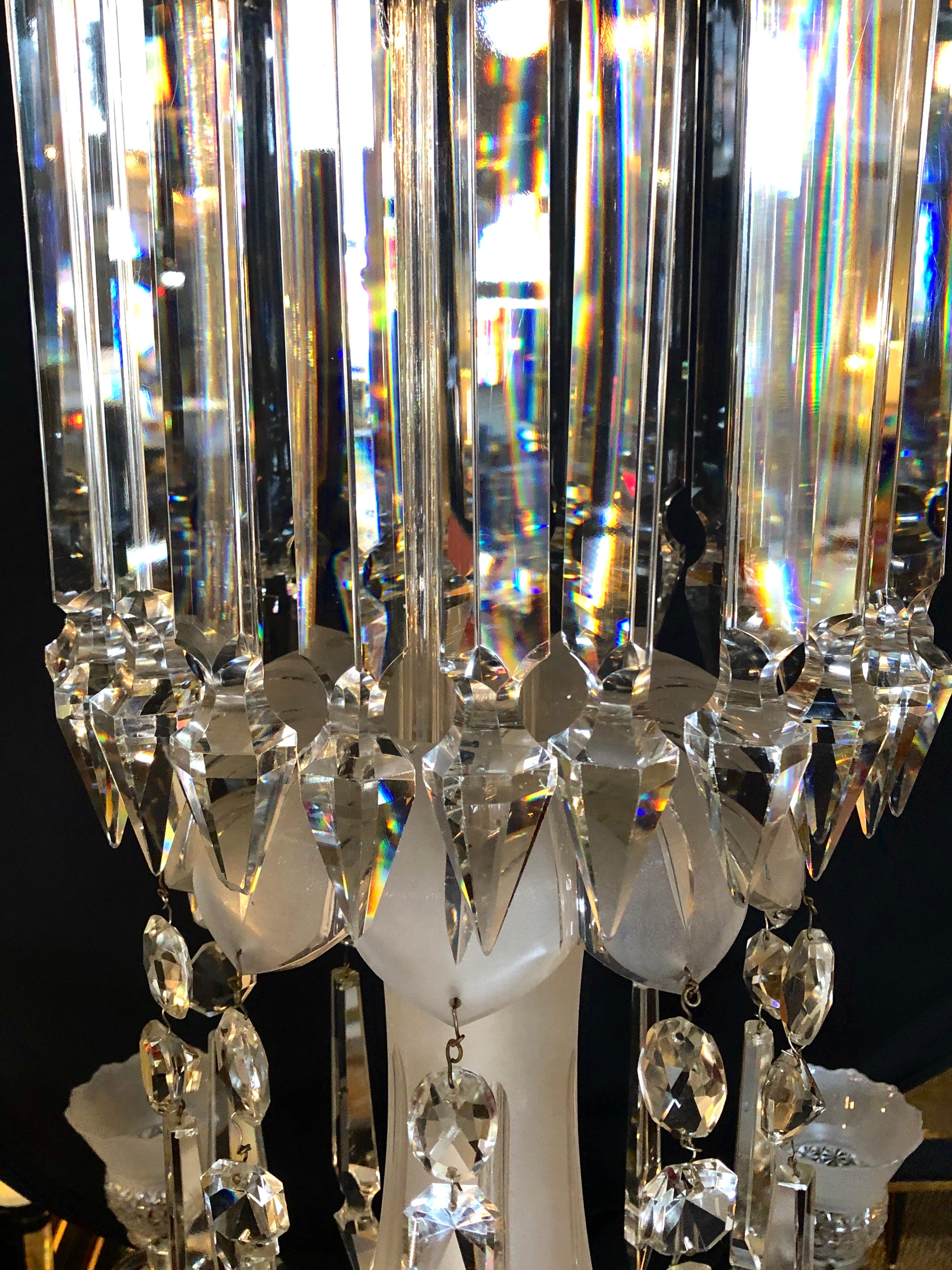 Viktorianischer Kristall & Lalique Stil Cornelius & Baker Kronleuchter aus dem 19. im Angebot 2