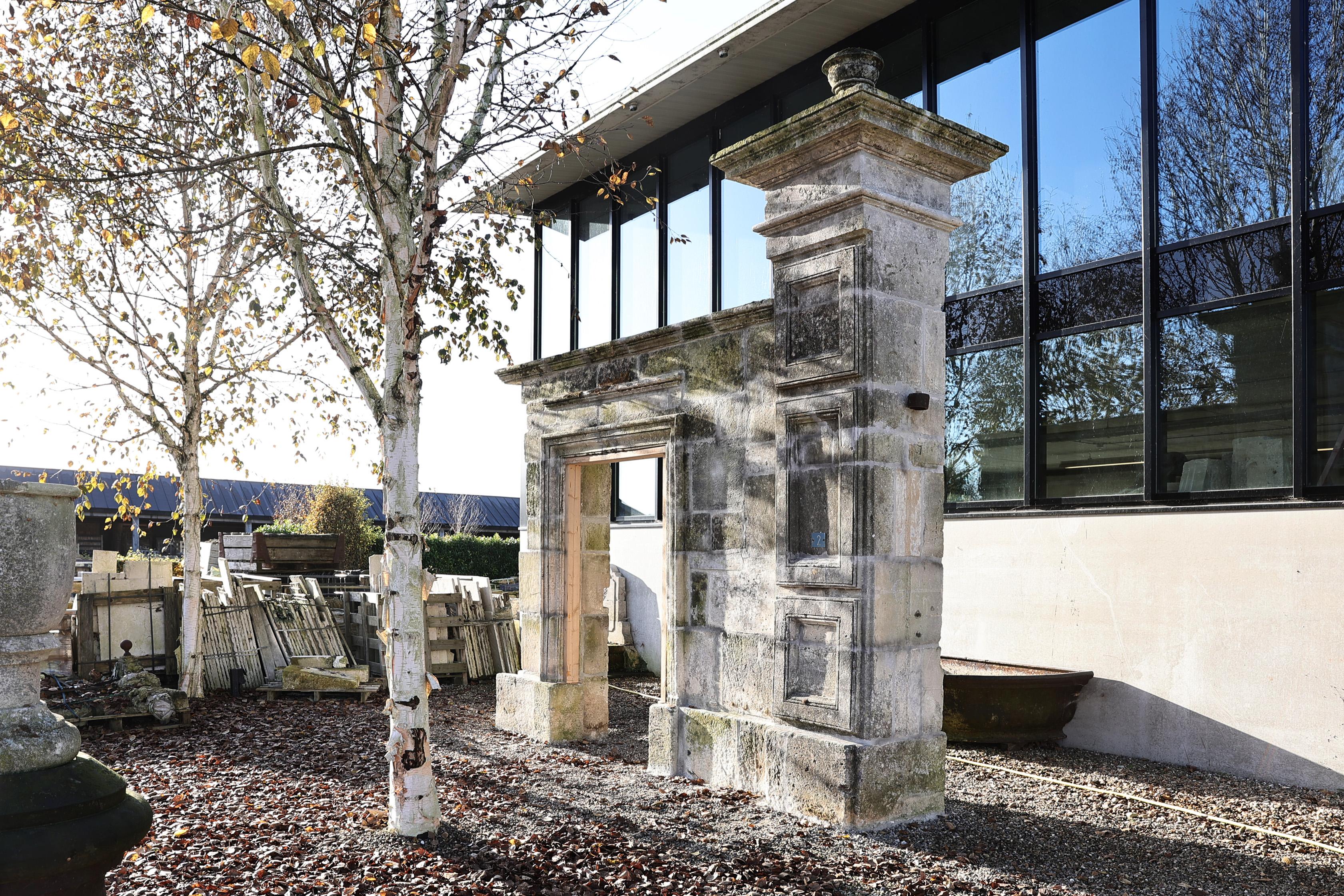 French Antique Stone Pillar Gate