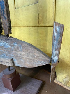 Monumental 19th Century Fisherman Atop Fish Double Whirligig Weather Vane