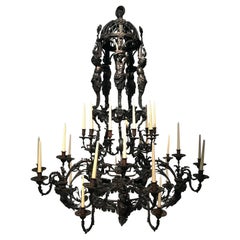 Used Monumental 19th Century French Bronze Chandelier