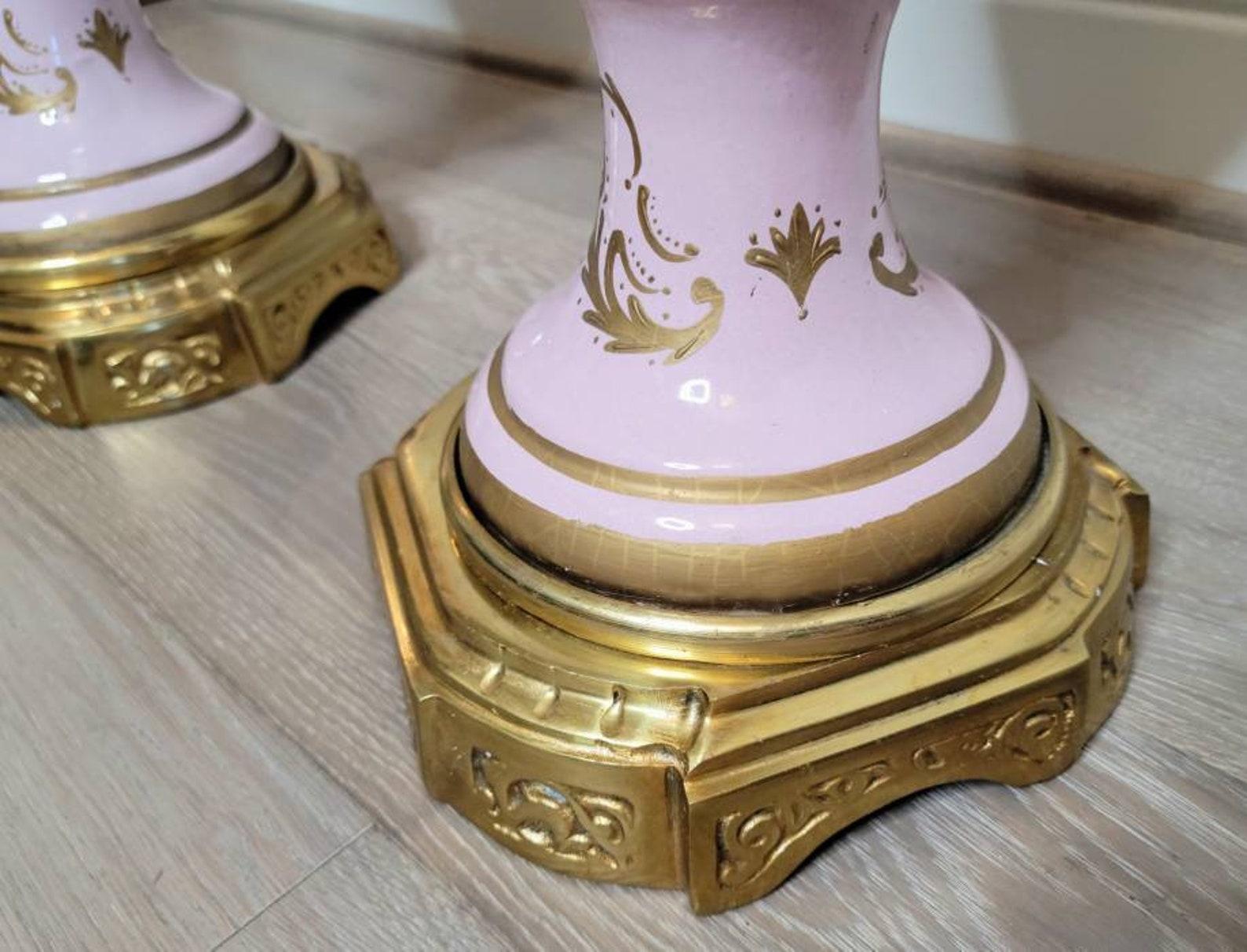 Monumental 19th Century French Empire Sèvres Style Porcelain Urns, a Pair For Sale 5