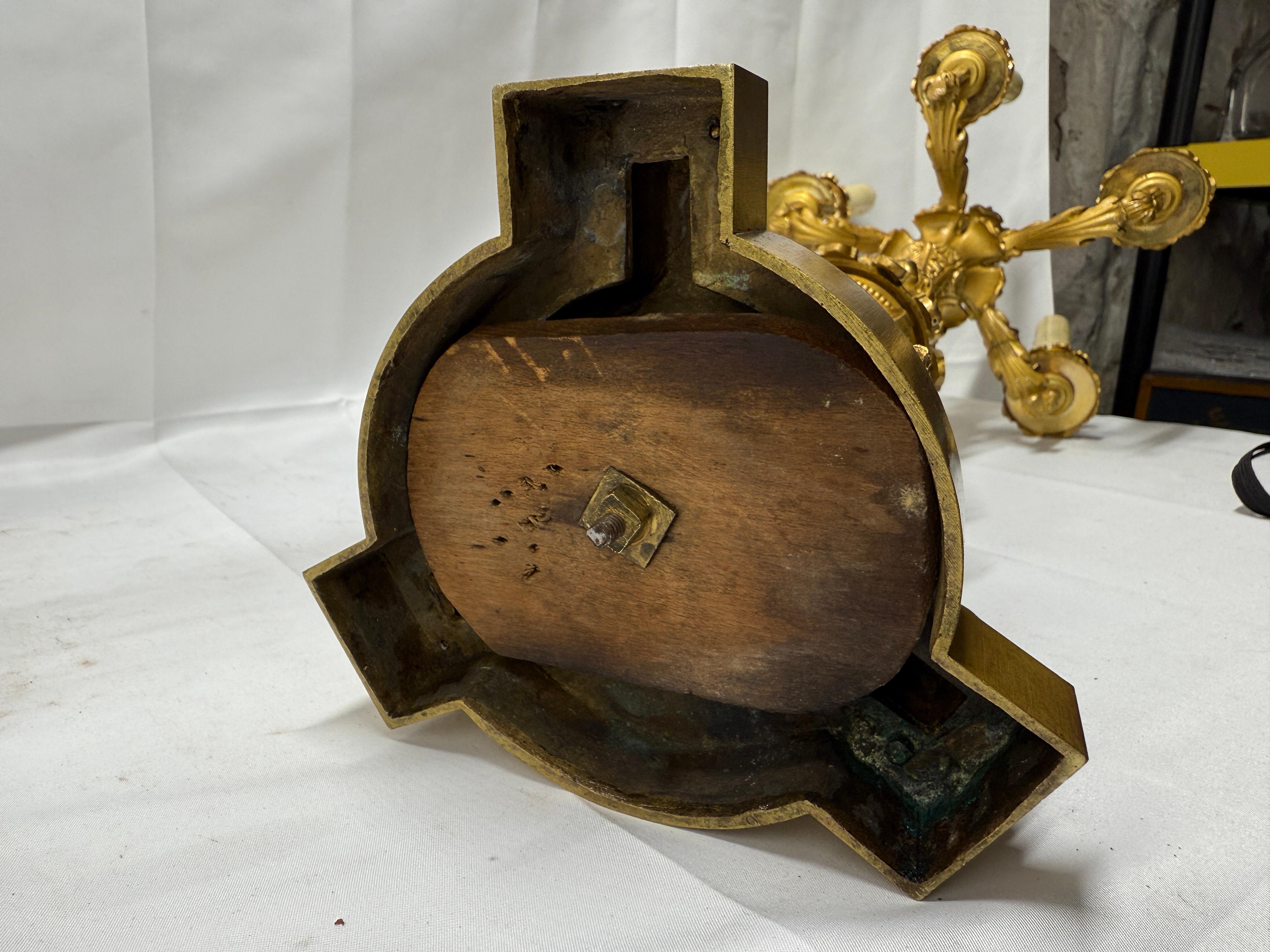 Monumental 19th Century French Gilt Bronze Egyptian Revival Candleabrum - Wired For Sale 10