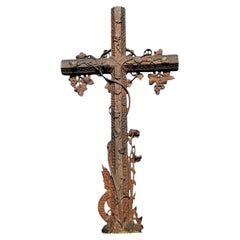 Monumental 19th Century French Iron Cross from Prominent Estate