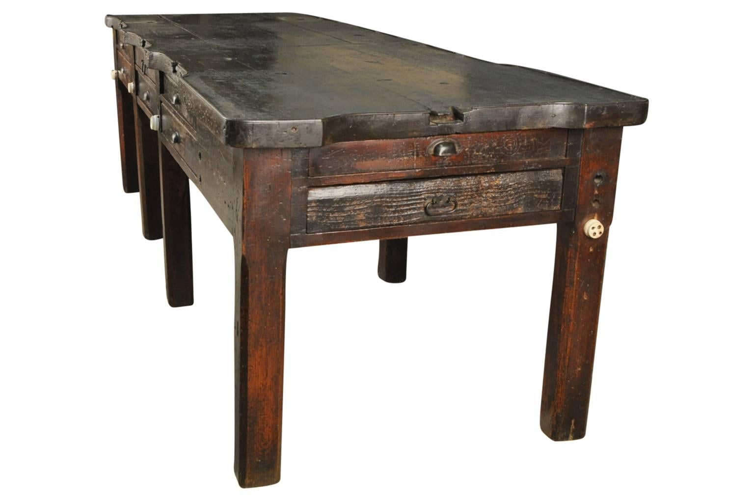 Monumental 19th Century French Jeweler's Work Table In Good Condition In Atlanta, GA