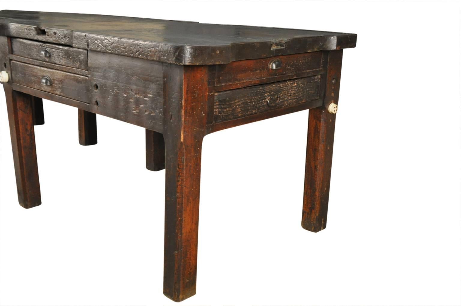 Beech Monumental 19th Century French Jeweler's Work Table