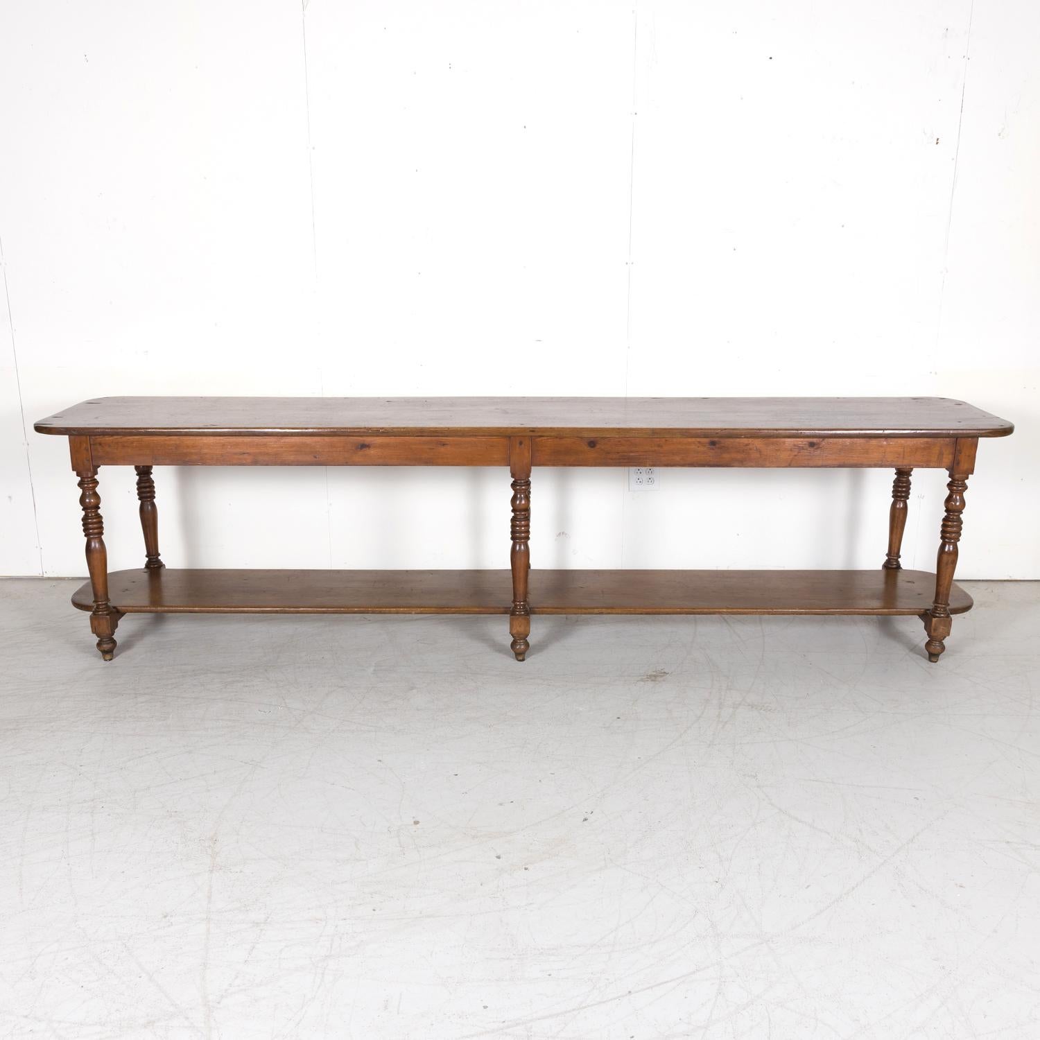 Monumental 19th Century French Louis Philippe Period Draper Table 12