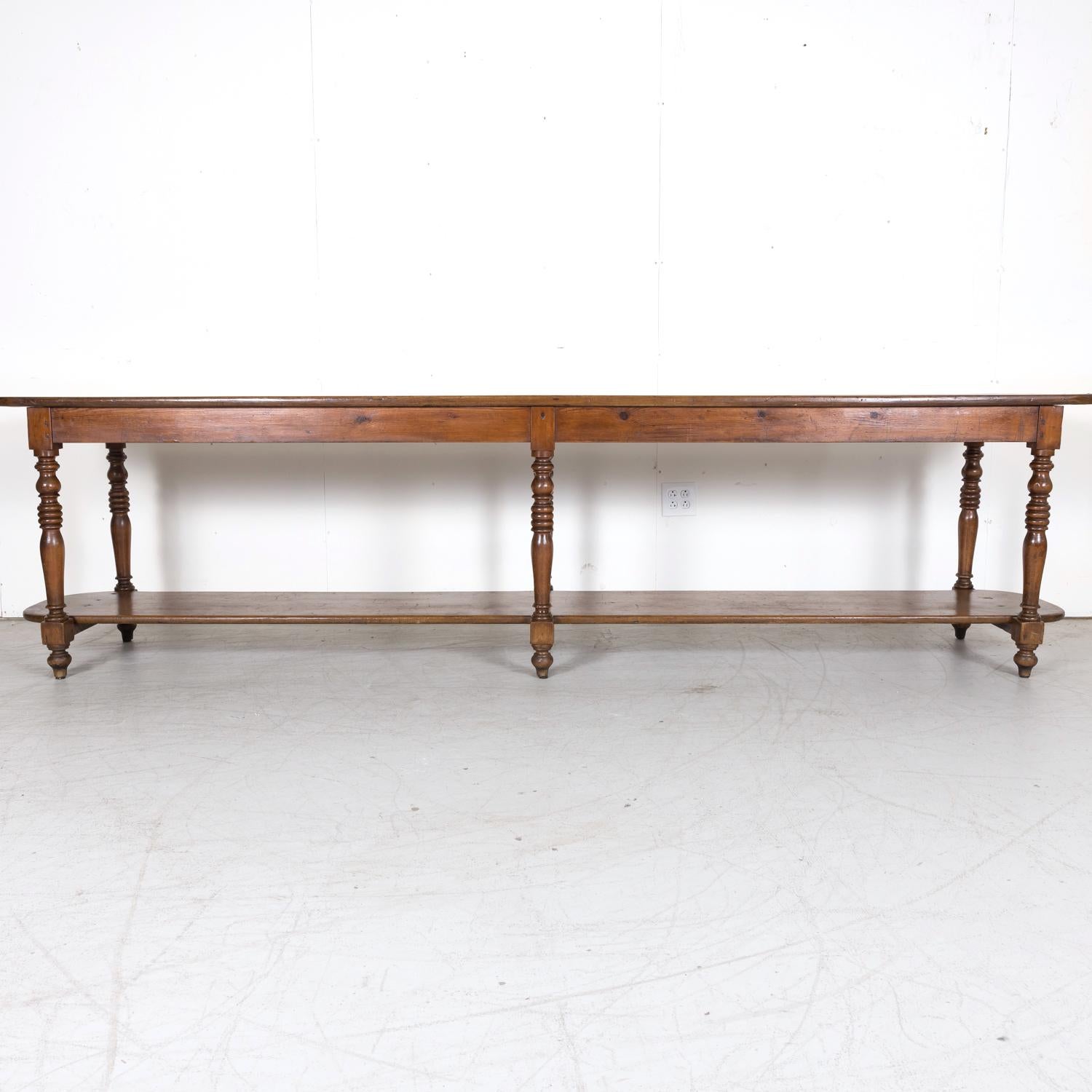 Monumental 19th Century French Louis Philippe Period Draper Table 13
