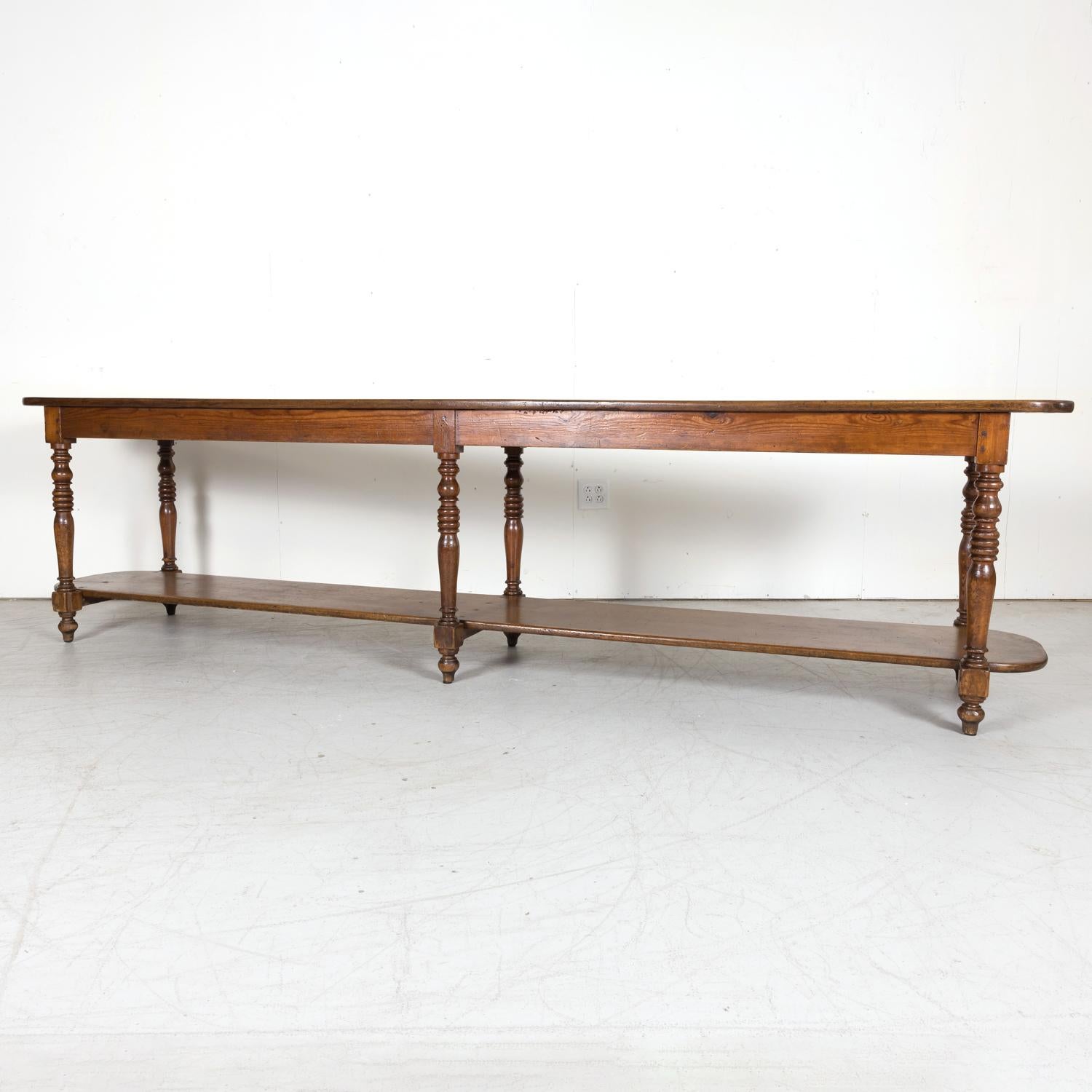 Walnut Monumental 19th Century French Louis Philippe Period Draper Table