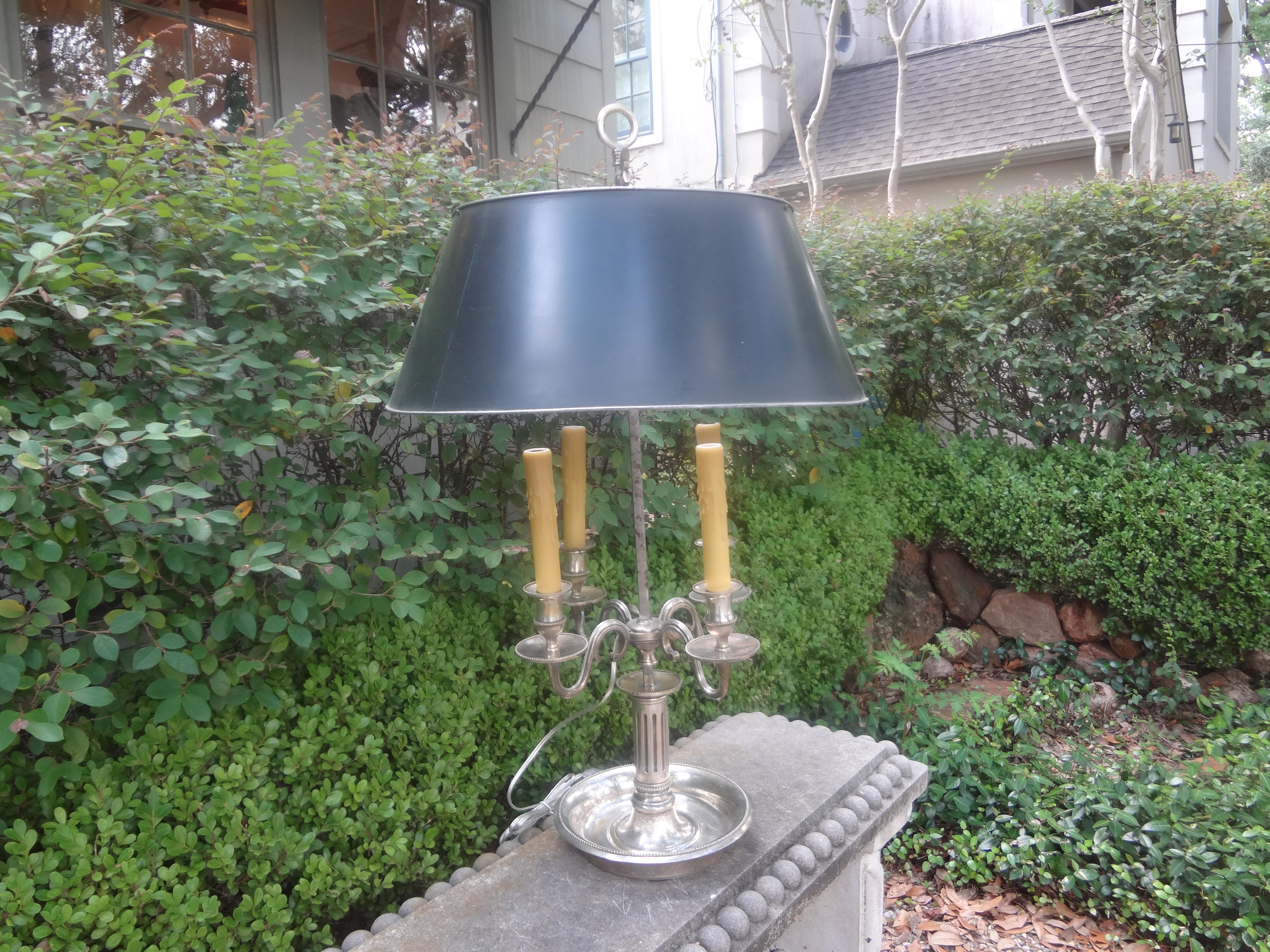 Monumental 19th Century French Louis XVI Style Bouillotte Lamp For Sale 5