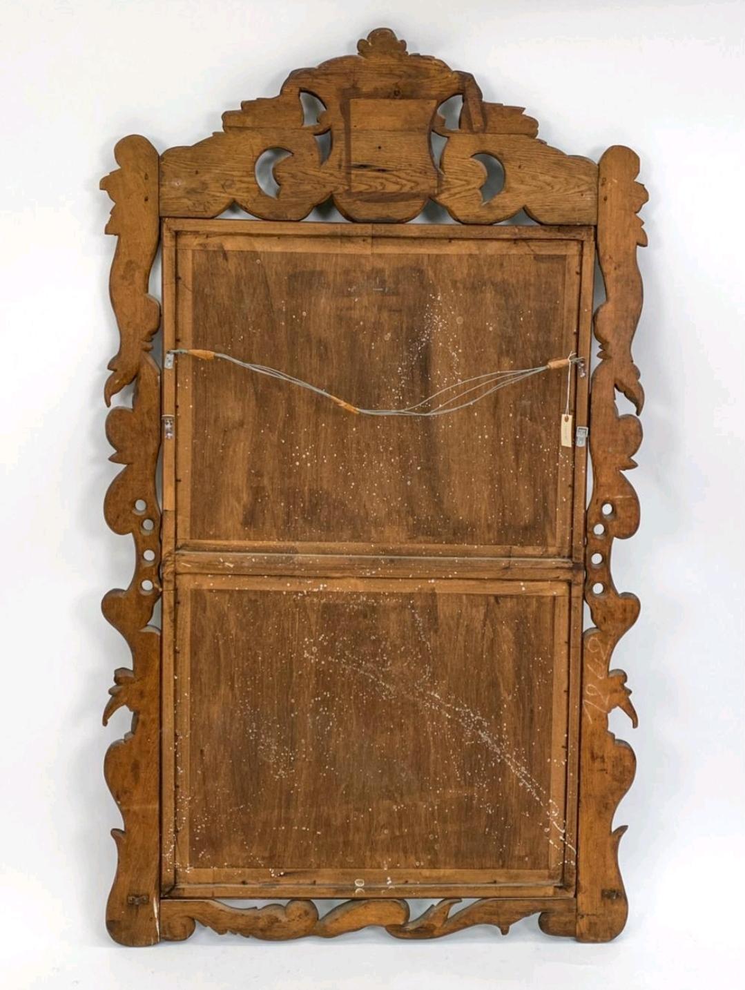 Monumental 19th Century French Oak Bistro Mirror In Good Condition In Hudson, NY