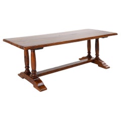 Antique Monumental 19th Century French oak Monastery dining table