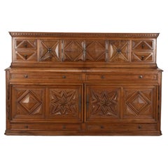 Monumental 19th Century French Walnut and Oak Buffet