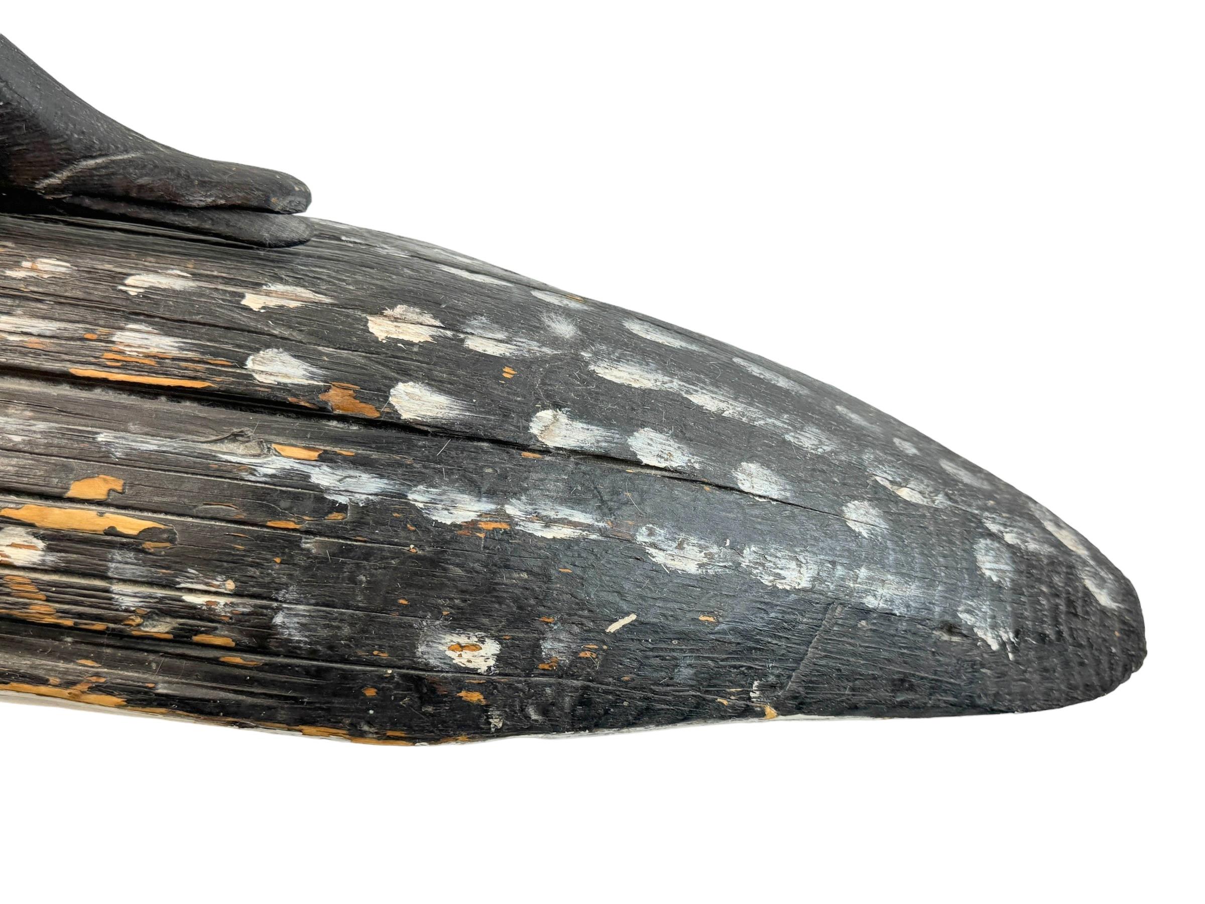 Monumental Señuelo de pato pintado a mano del siglo XIX Antiguo artículo de decoración de Austria Madera en venta