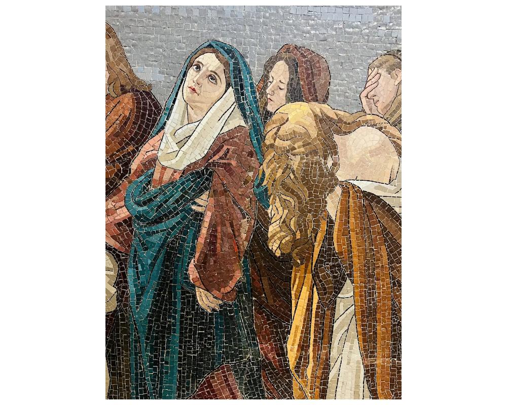   Monumentales italienisches Mikro-Mosaik aus dem 19. Jahrhundert Wandgemälde Grablegung von Jesus  im Angebot 6